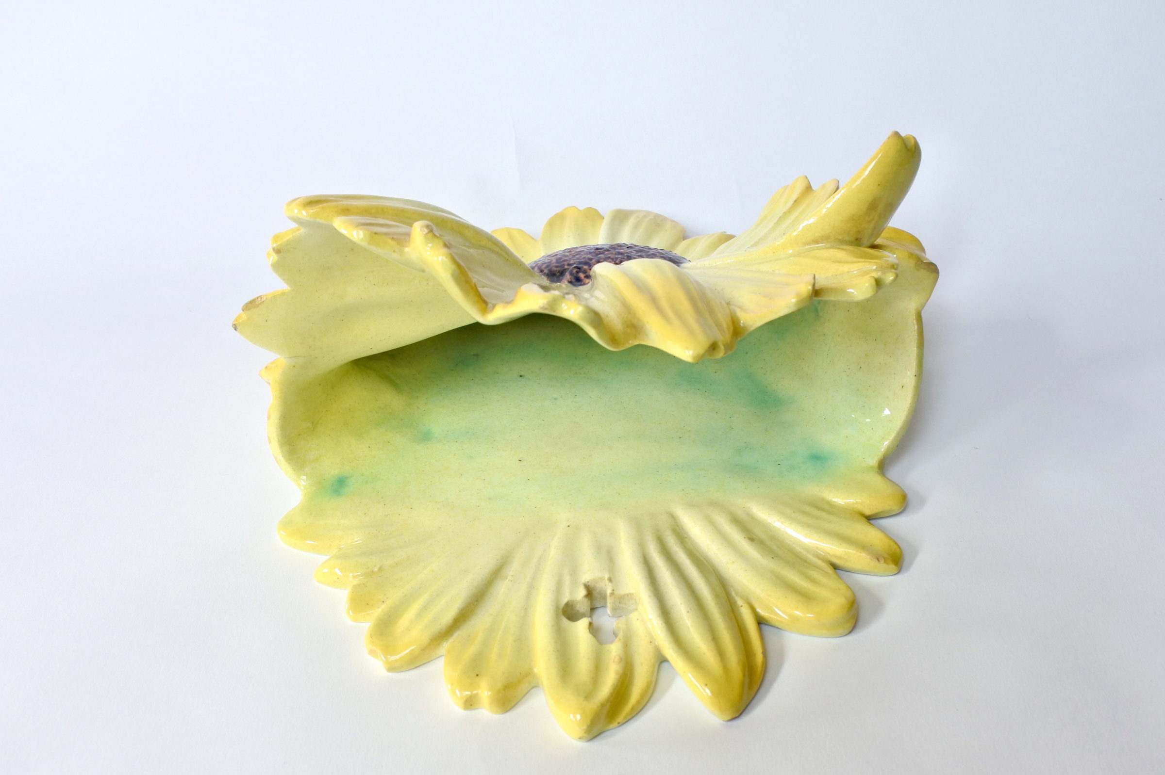 Portafiori da muro in ceramica barbotine a forma di margherita gialla - Pierre Perret - 4