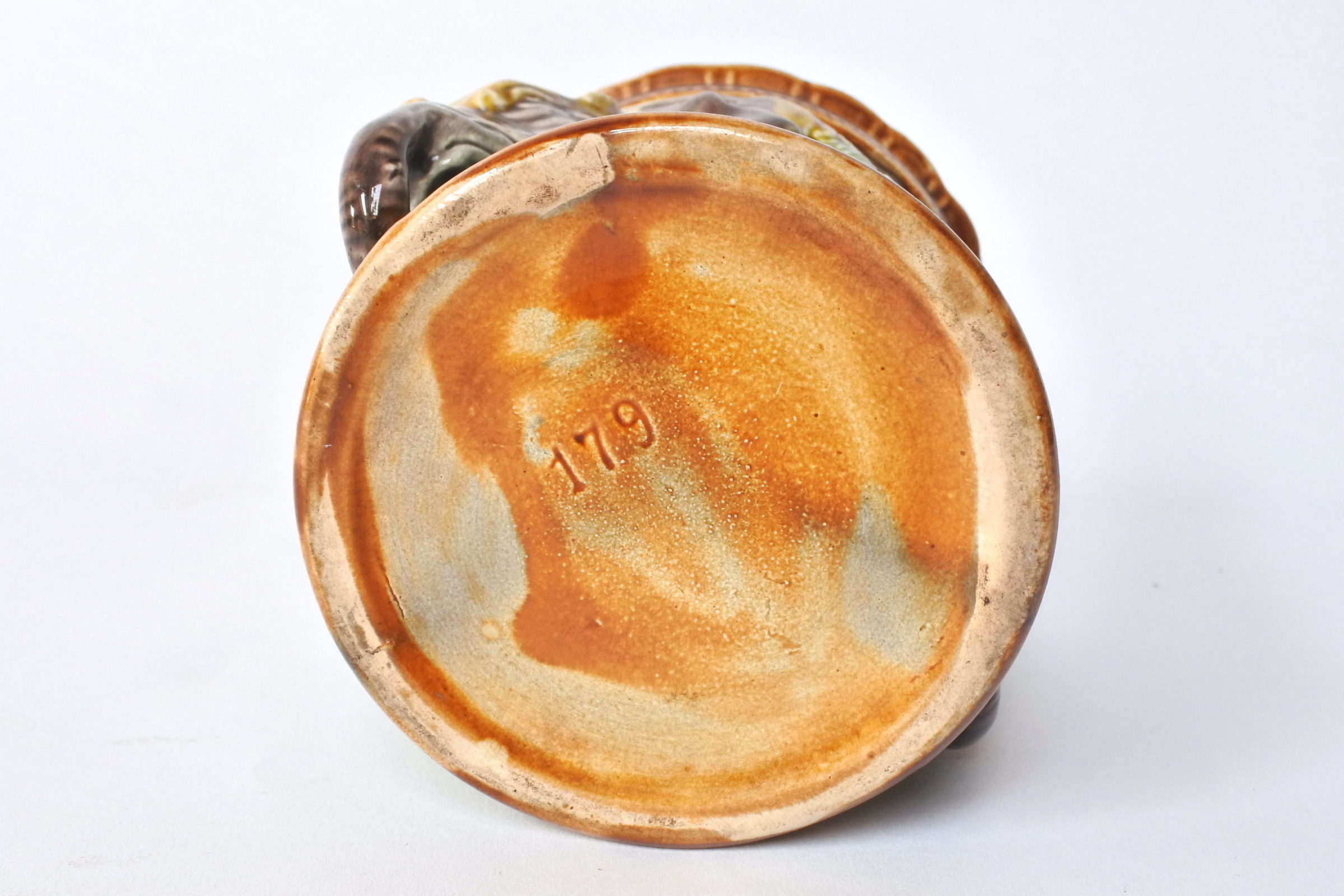 Portatabacco con elefanti in ceramica barbotine - Onnaing n° 179 - 6