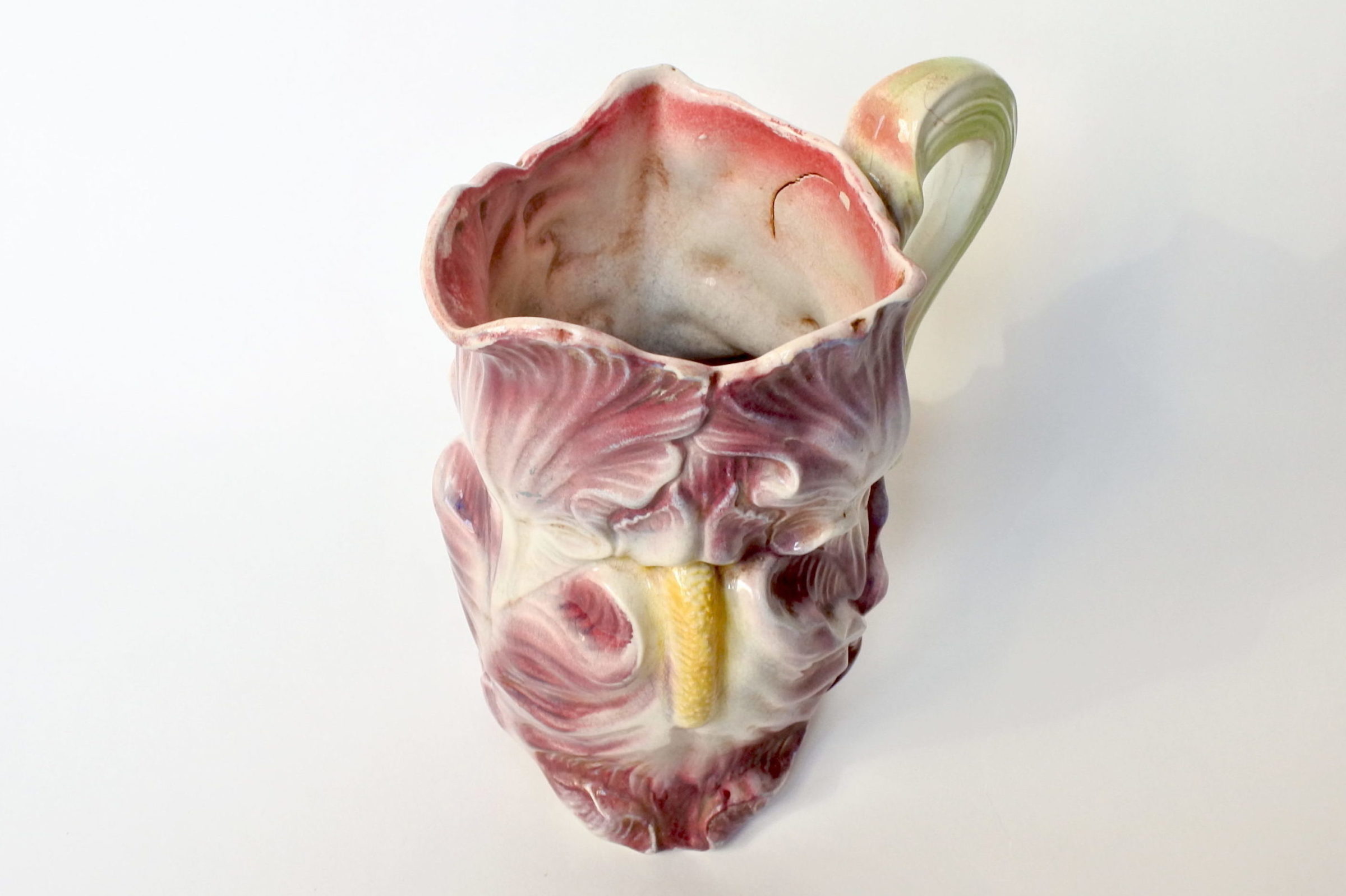 Brocca in ceramica barbotine a forma di iris - Onnaing n° 813 - 6
