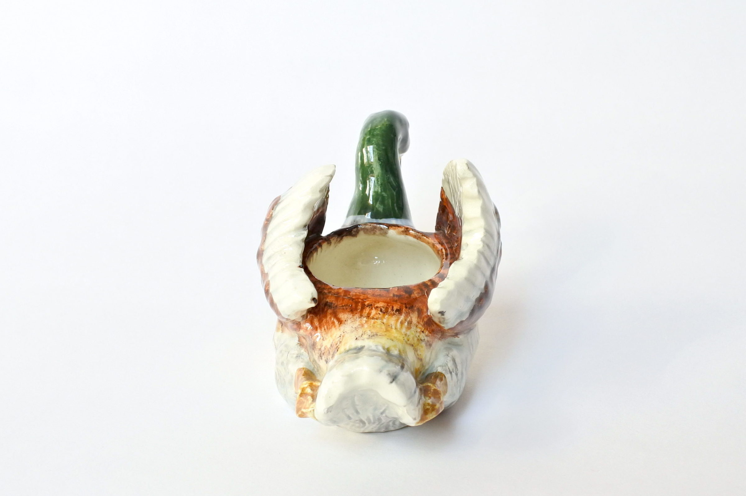 Jardinière in ceramica barbotine a forma di anatra - Delphin Massier - 3