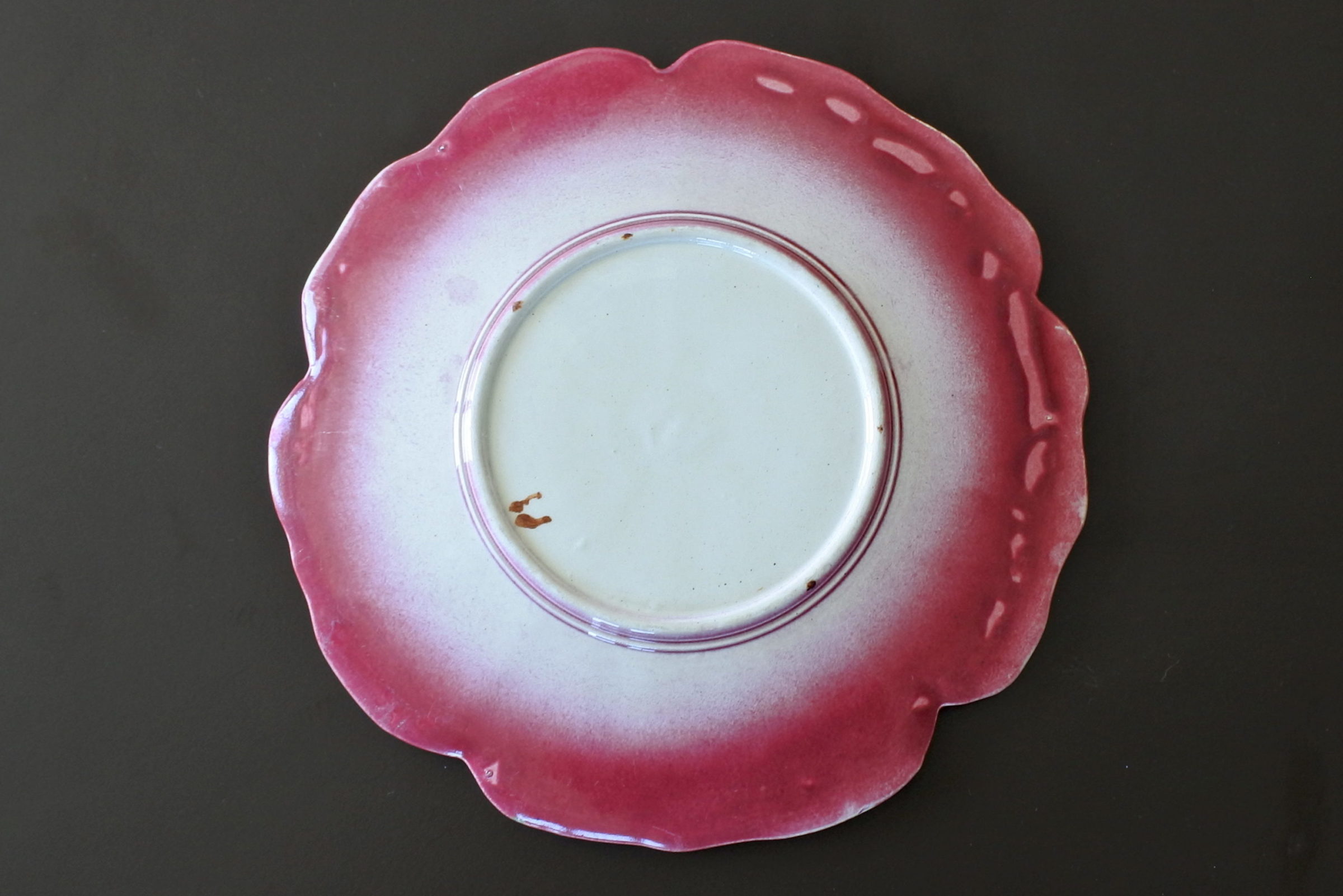 Piatto Massier in ceramica barbotine a forma di rosa canina - Art. 3662/16 - 2