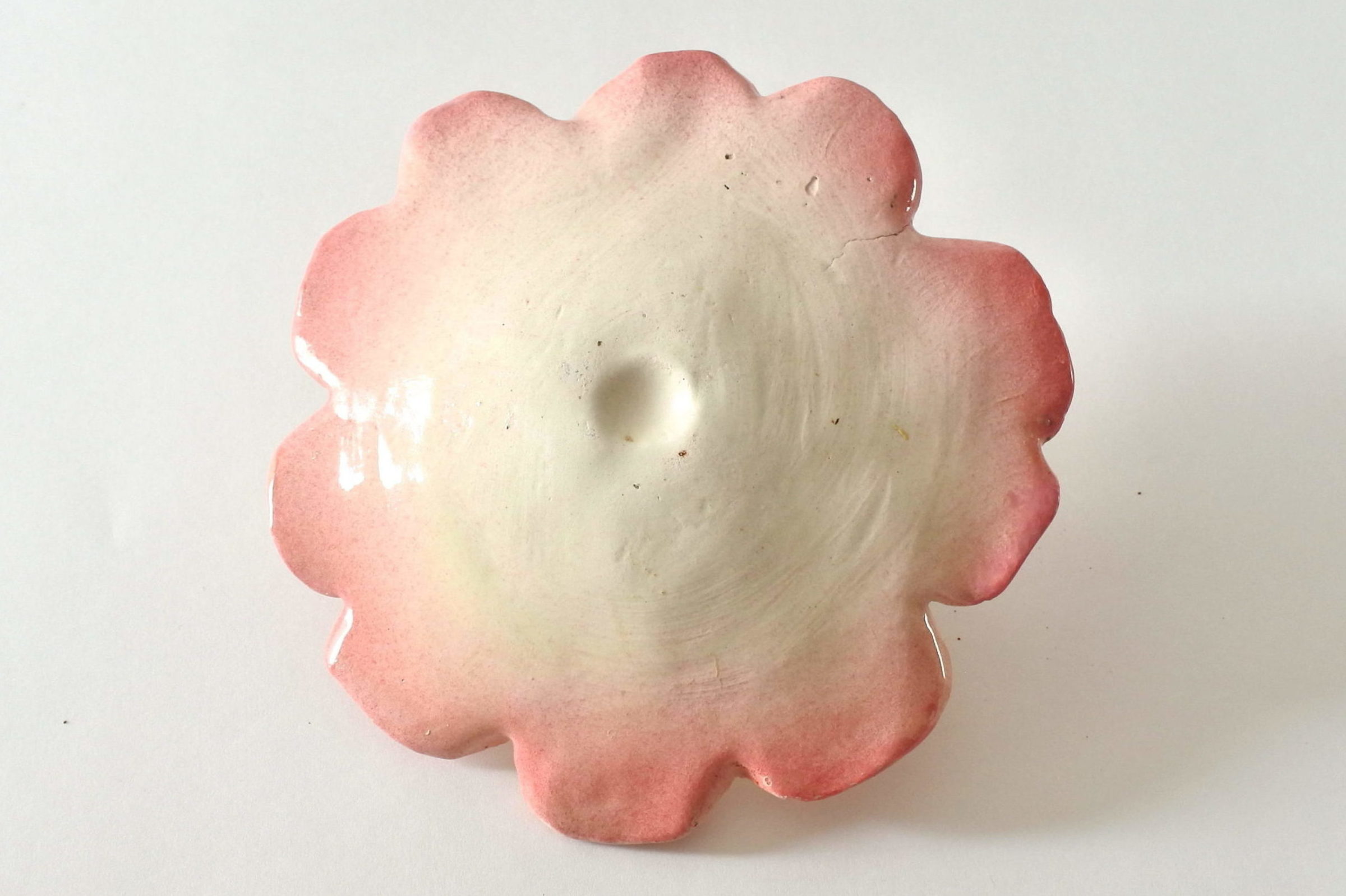 Cestino in ceramica barbotine a forma di rosa canina - Delphin Massier - 8
