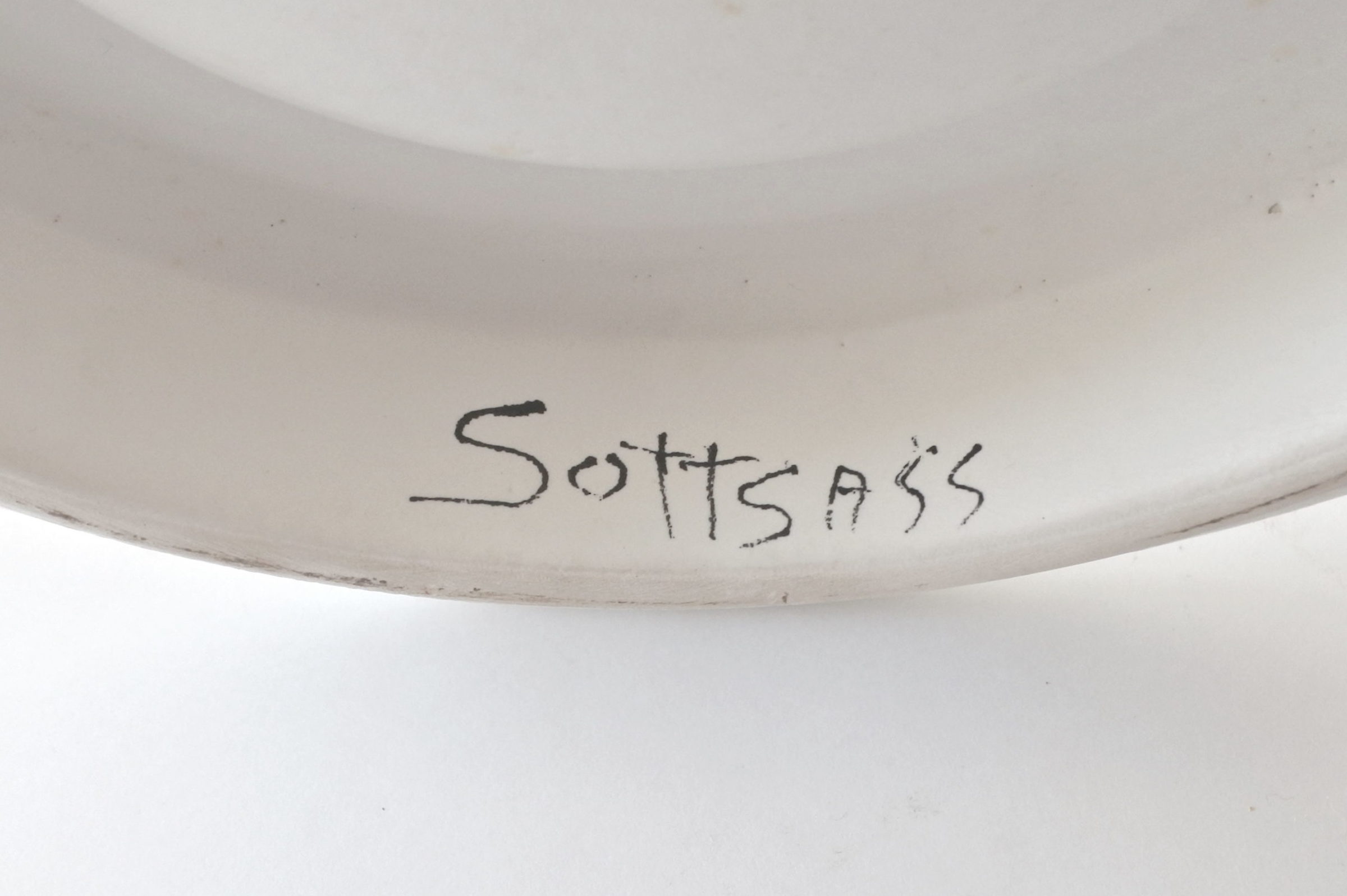 Centro tavola in ceramica bianca - Ettore Sottsass per ceramiche Bitossi - 4