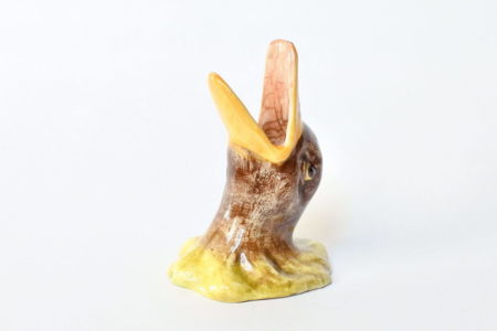 Portafiori in ceramica barbotine a forma di testa di papera - Delphin Massier