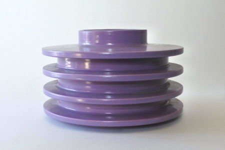 Vaso isolatore in ceramica viola - E. Sottsass per ceramiche Bitossi