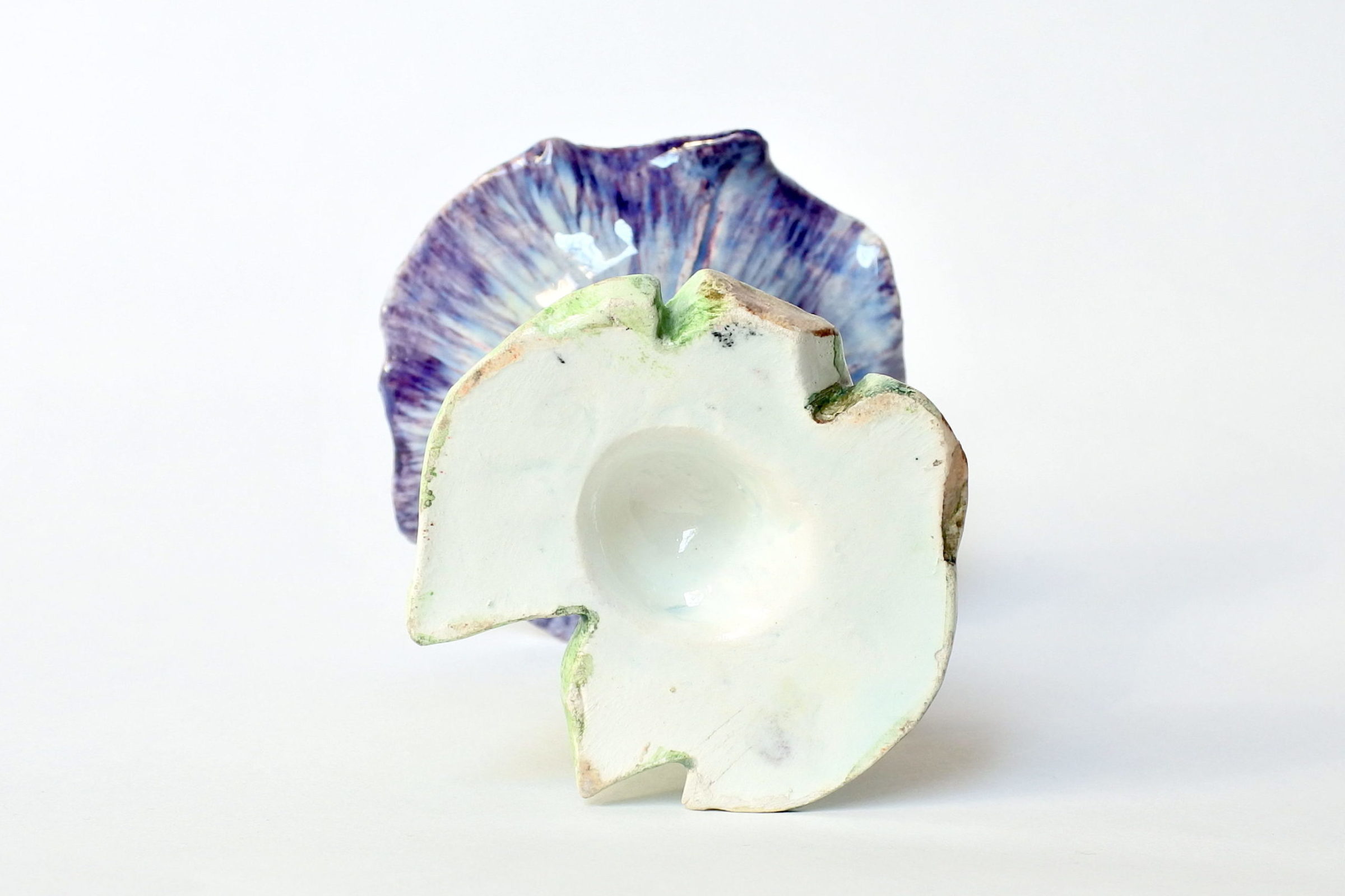 Vaso in ceramica barbotine a forma di convolvolo - Delphin Massier - 6
