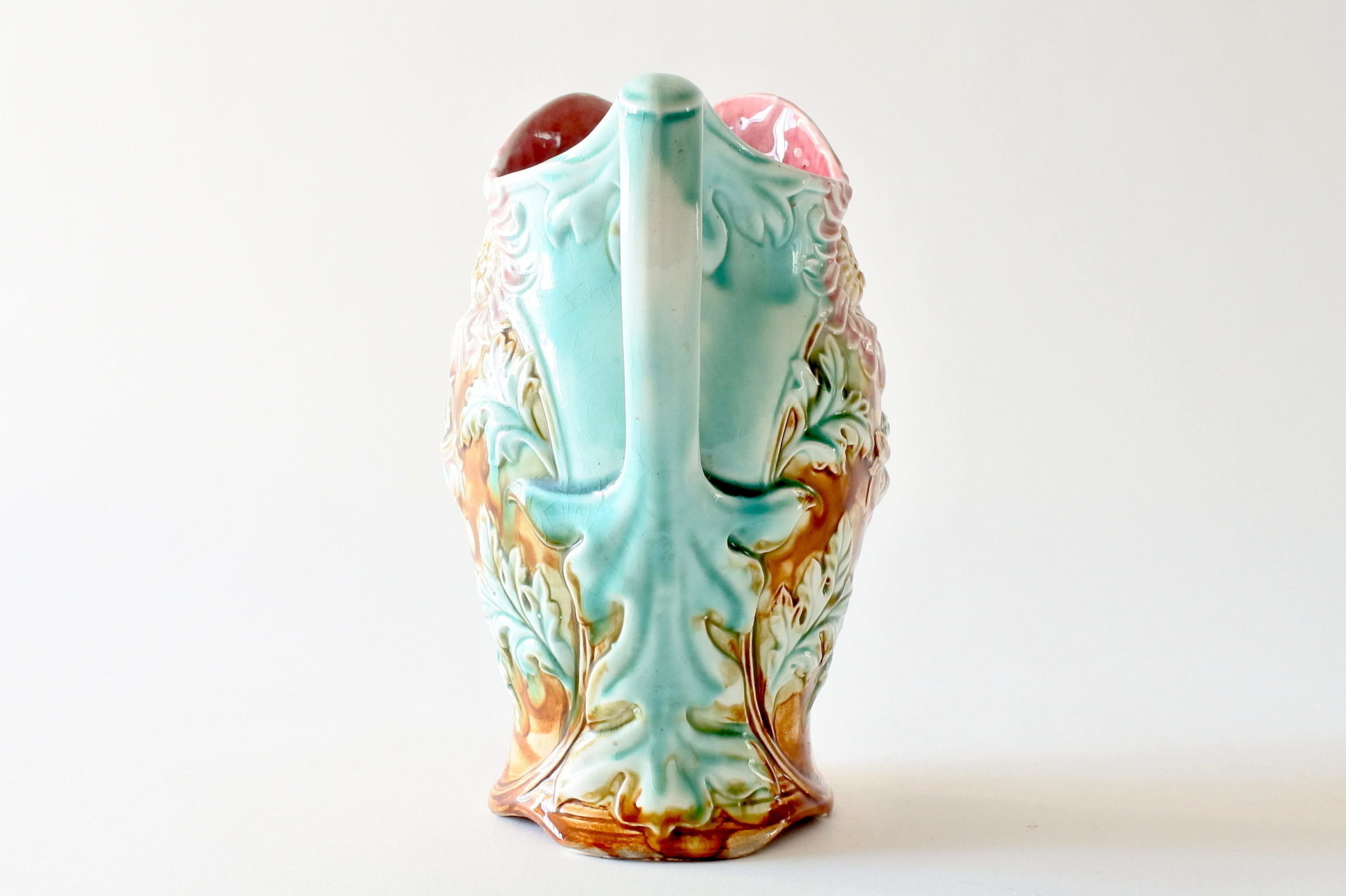 Brocca Onnaing n° 812 in ceramica barbotine con crisantemi - Chrysanthèmes - 3