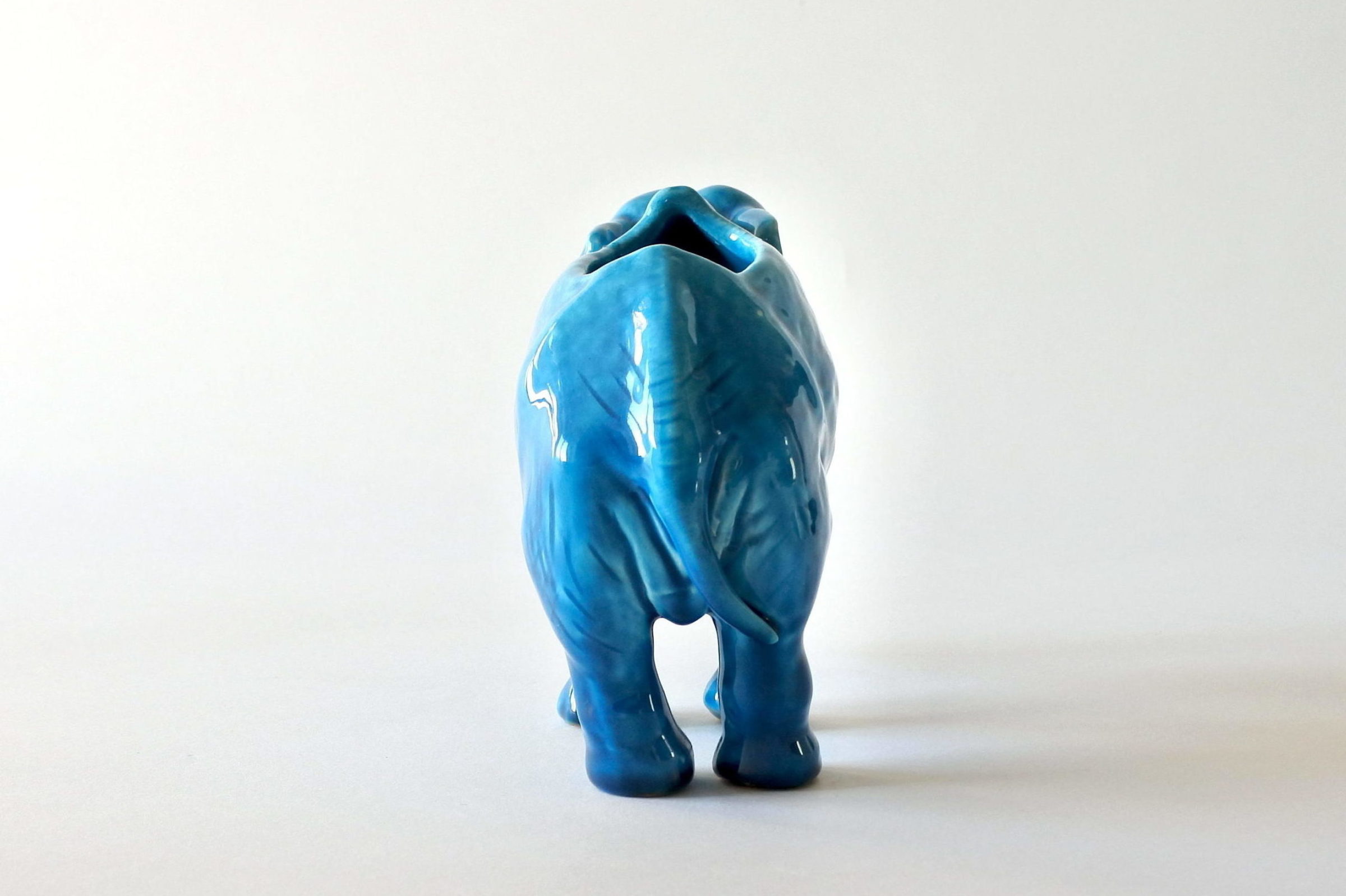 Jardinière Massier in ceramica barbotine a forma di elefante - 3