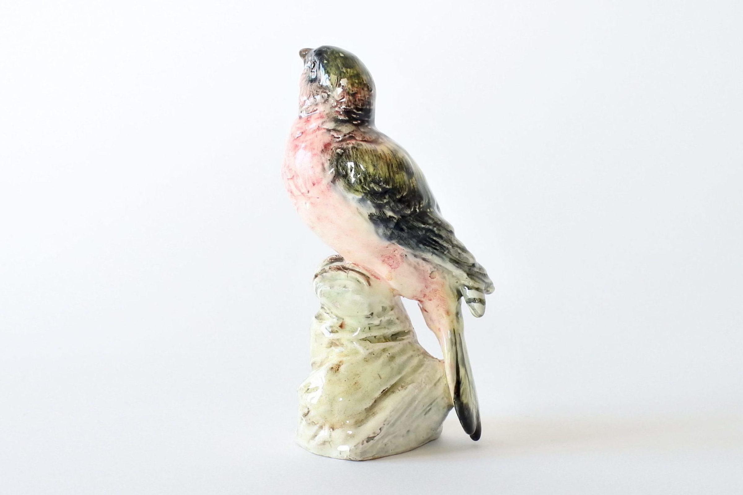 Uccellino di Delphin Massier in ceramica barbotine - 2
