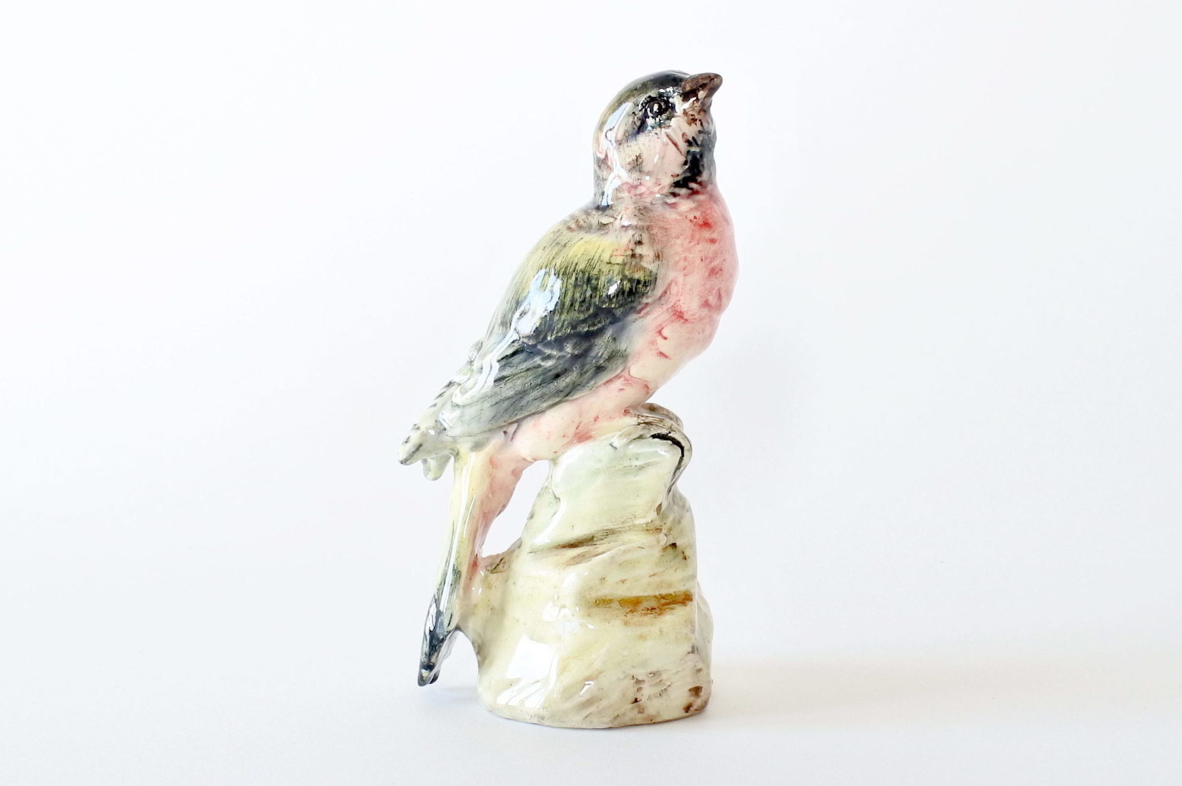 Uccellino di Delphin Massier in ceramica barbotine - 4