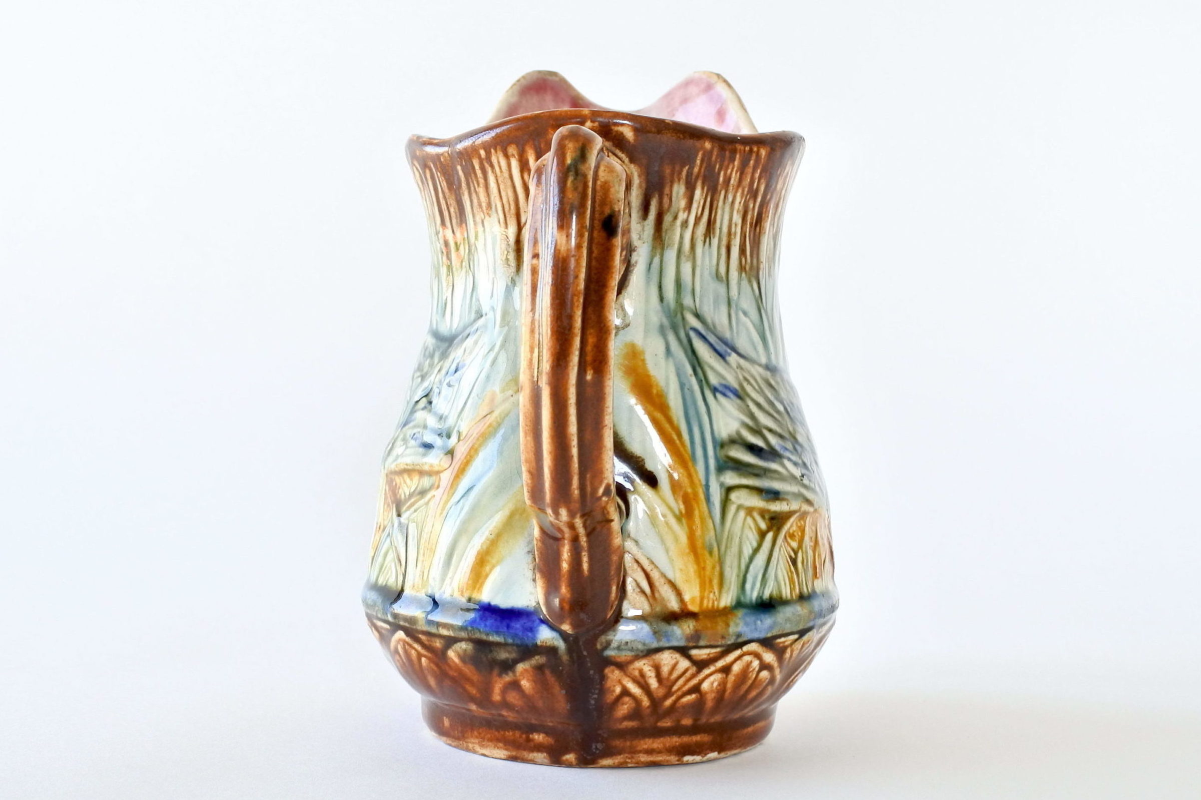 Brocca in ceramica barbotine con anatra - 3
