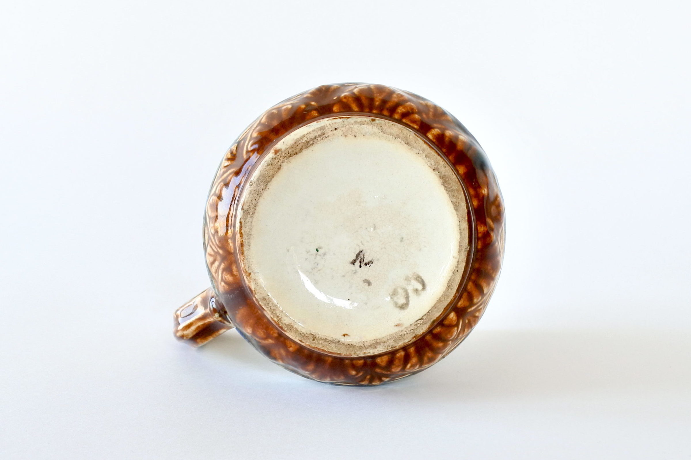 Brocca in ceramica barbotine con anatra - 7