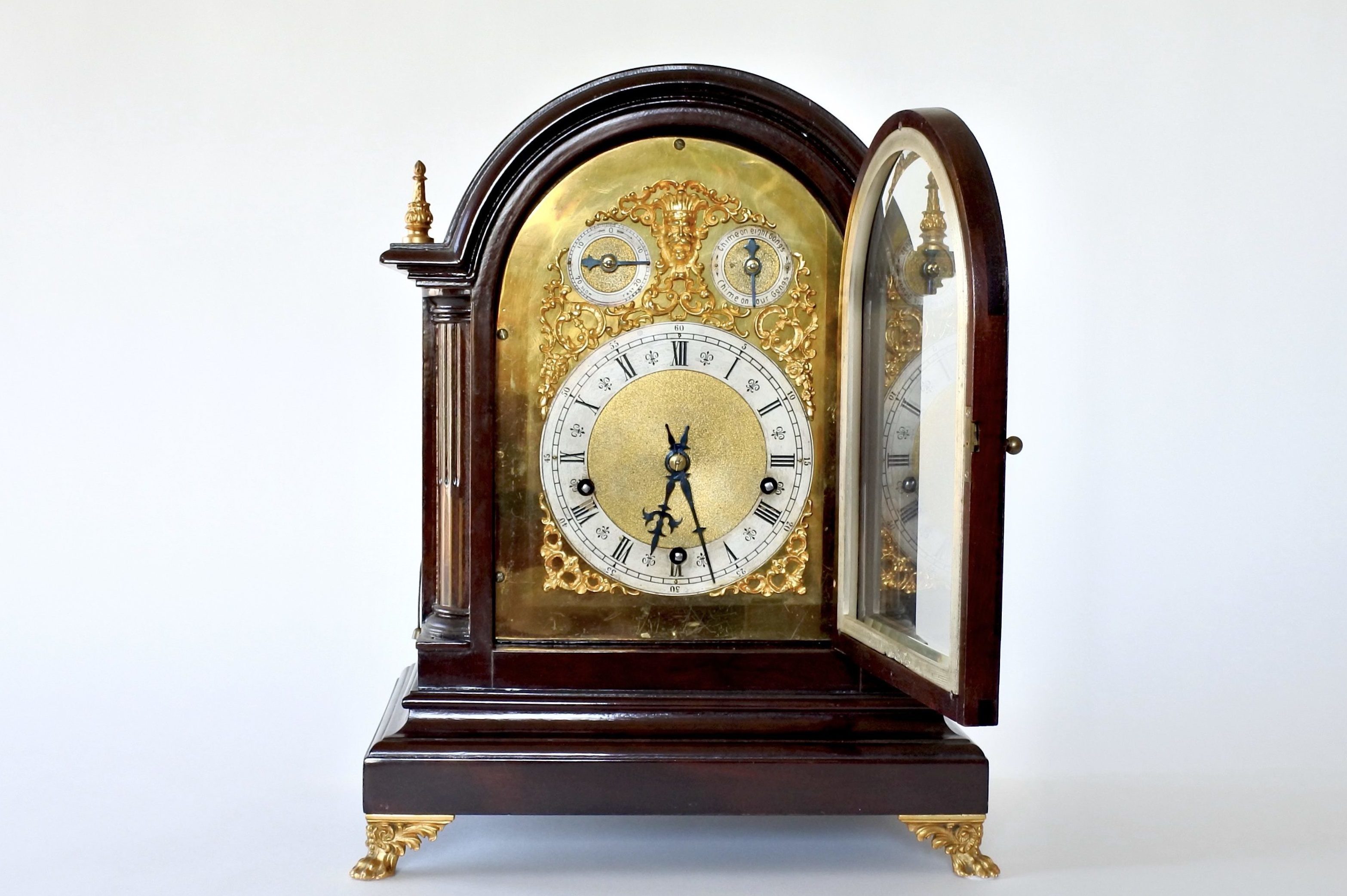 Orologio Vintage orologio antico 24 x 21 cm Weis Ora tempo orologio PENDOLA da appoggiare 