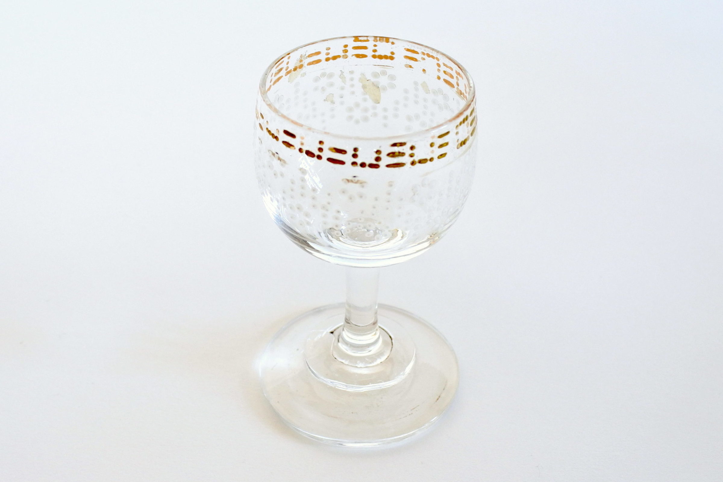 Bicchierino da liquore a calice in vetro soffiato con coppa tonda - 2