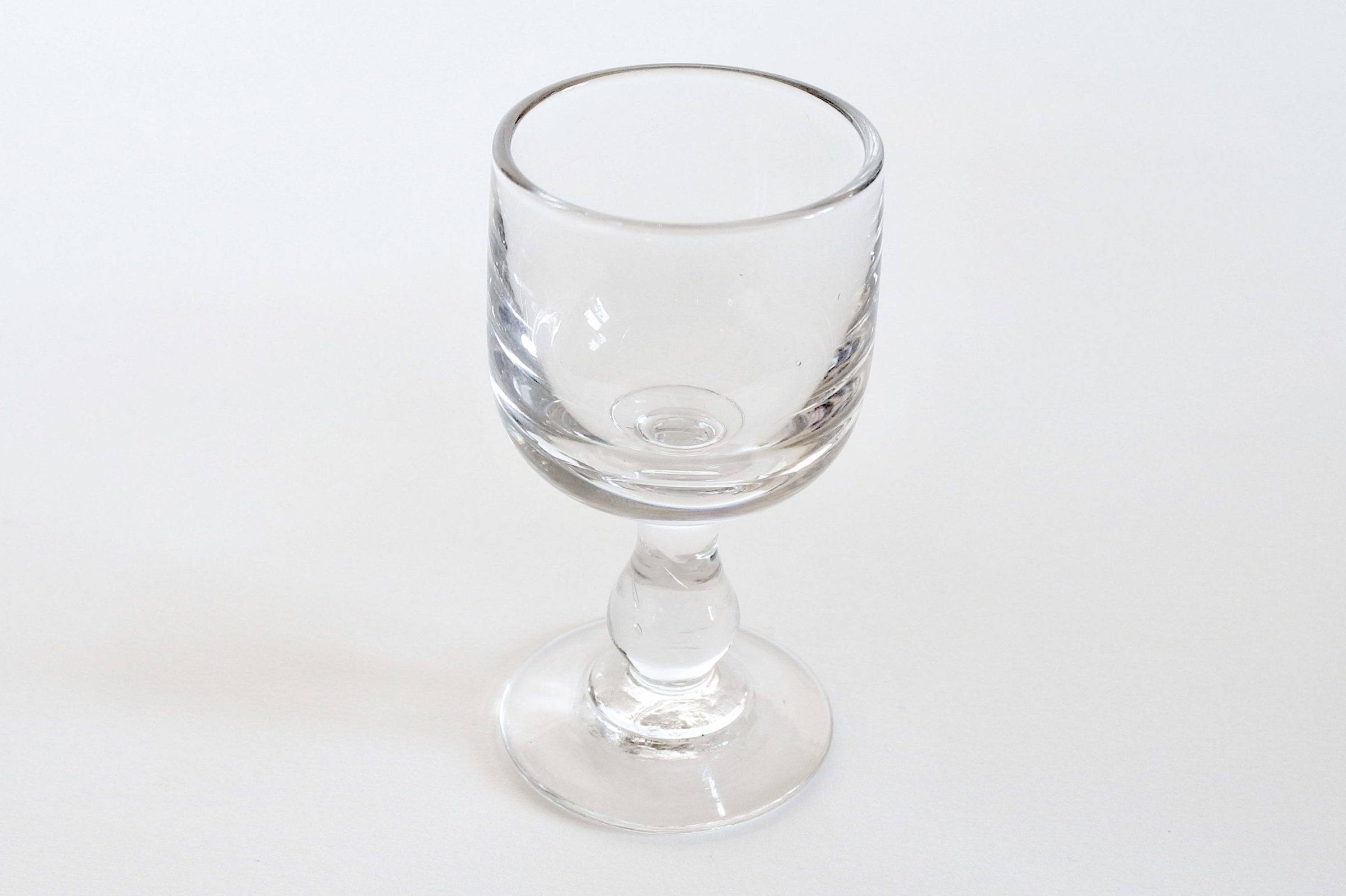 Bicchierino da liquore a calice in vetro soffiato trasparente liscio - 2