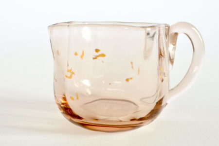 Bicchierino da liquore con manico in vetro soffiato fumè