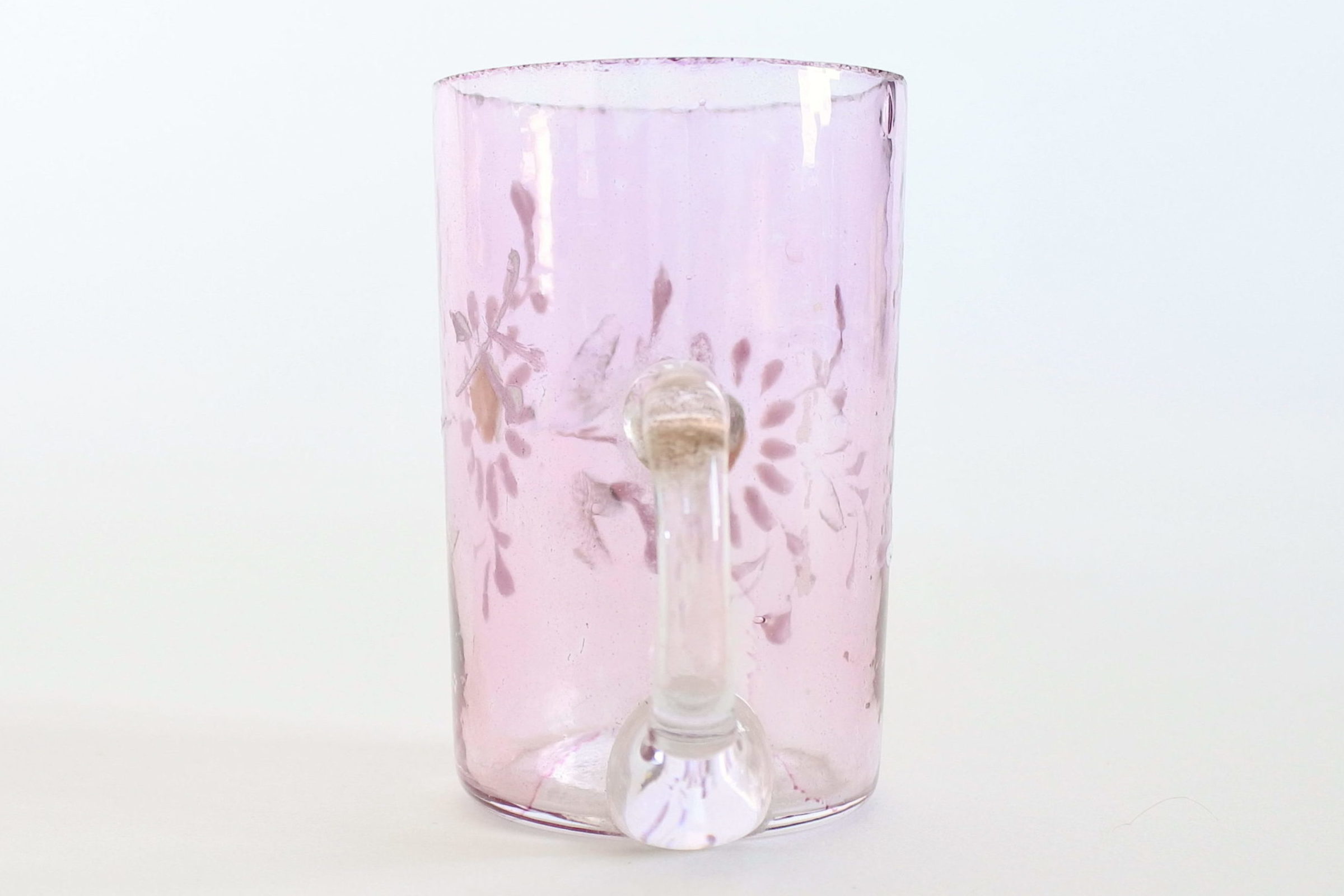 Bicchierino da liquore con manico in vetro soffiato lilla - 2