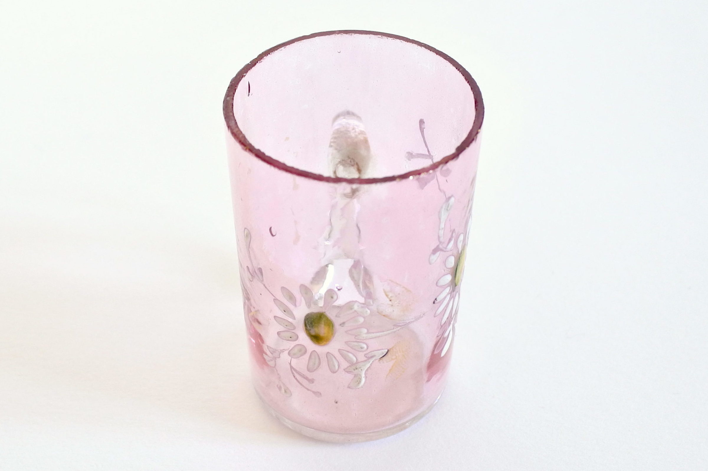 Bicchierino da liquore con manico in vetro soffiato lilla - 4