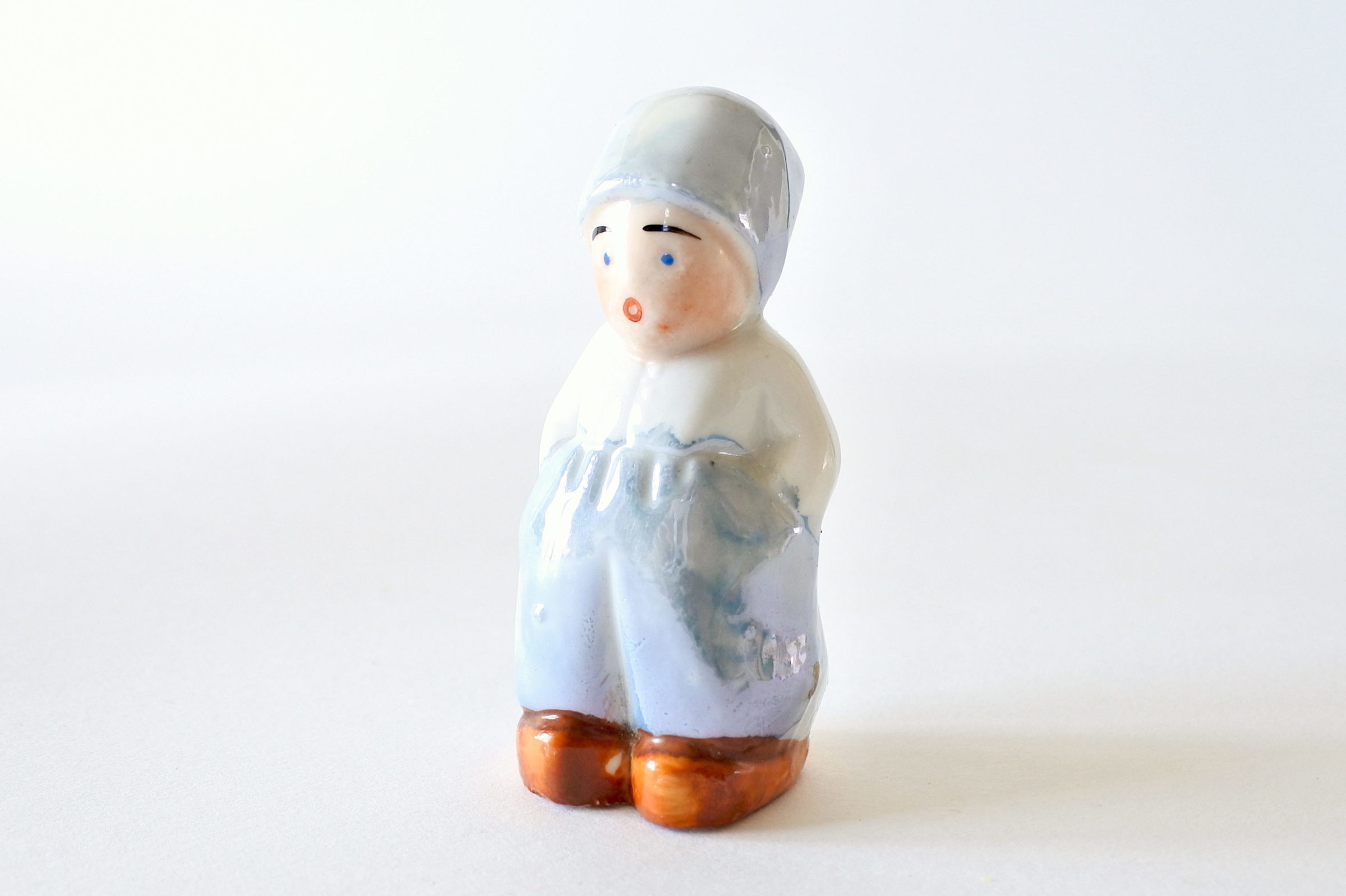 Saliera in ceramica a forma di olandesino