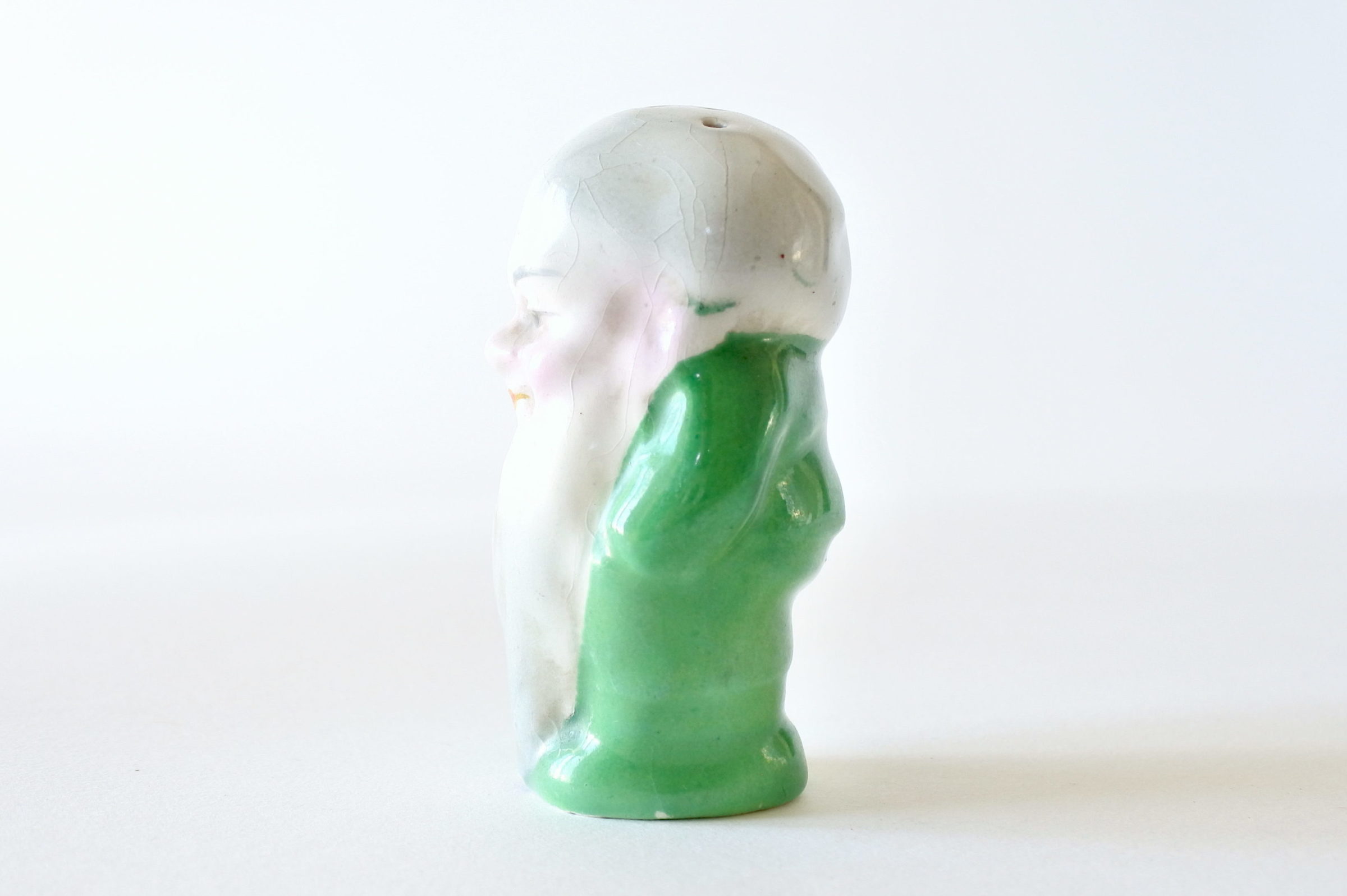 Saliera in ceramica a forma di uomo con barba - 2