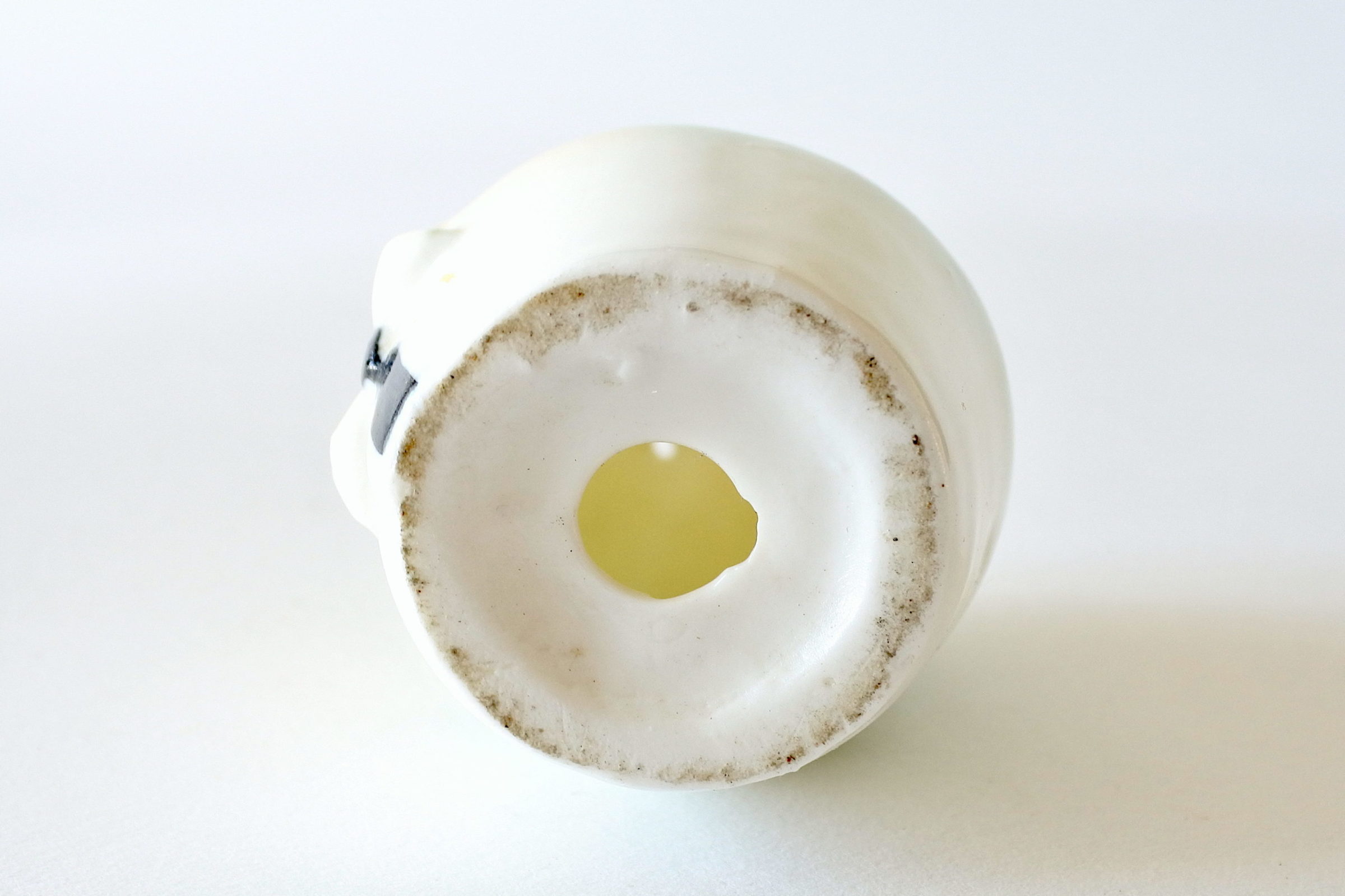 Saliera in ceramica a forma di uovo con volto di uomo - 6