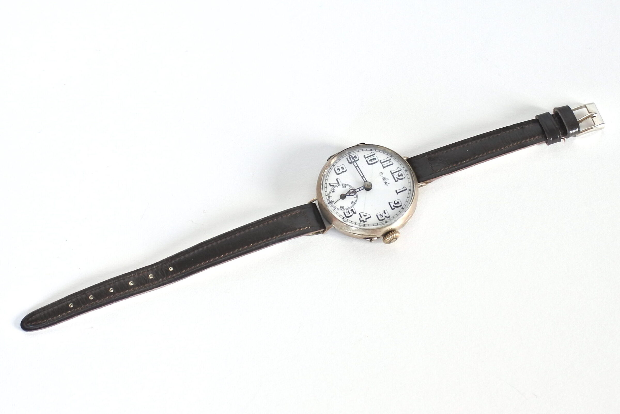 Orologio antico da polso marcato Aida perfettamente funzionante - 4