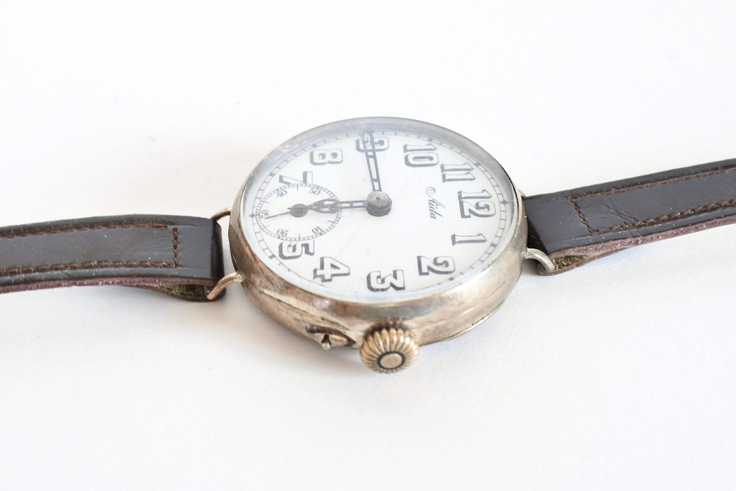 Orologio antico da polso marcato Aida perfettamente funzionante - 5