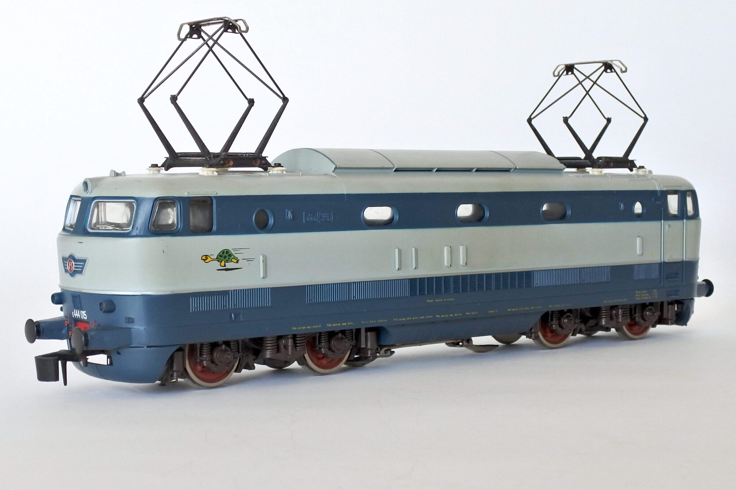 Locomotiva elettrica Rivarossi tartaruga E 444 015 FS scala 0 con scatola - 4
