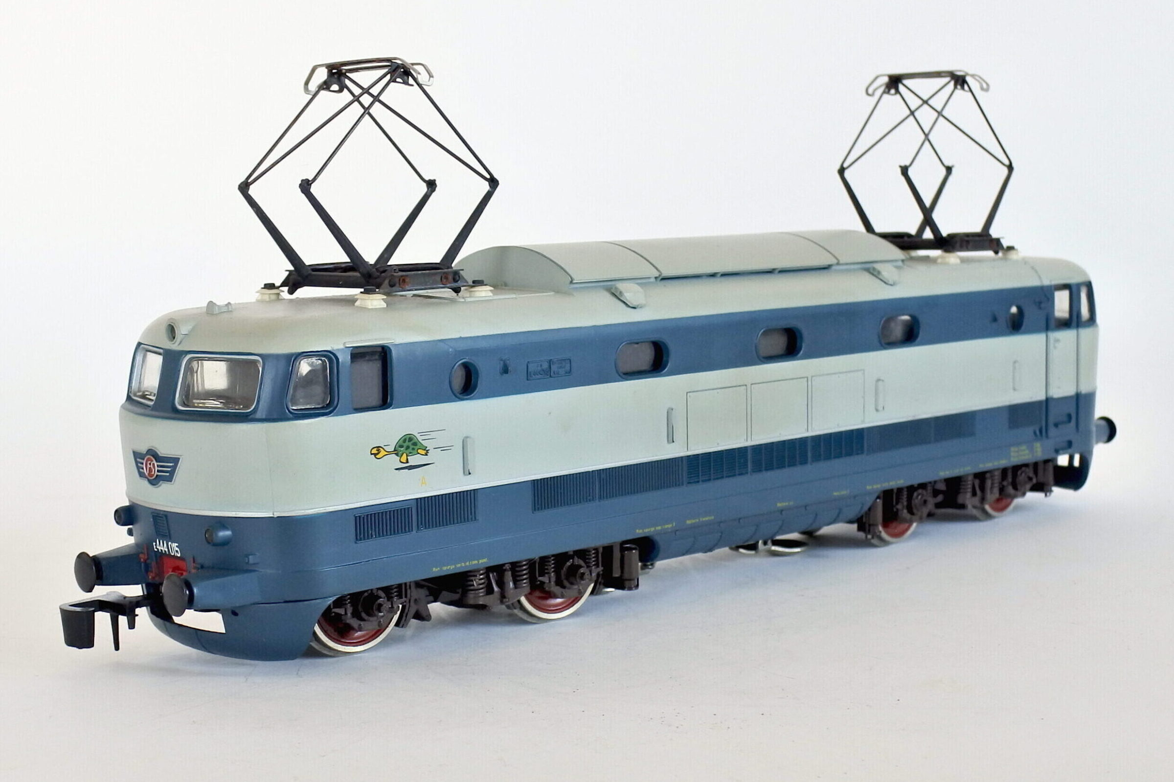 Locomotiva elettrica Rivarossi tartaruga E 444 015 FS scala 0 con scatola - 6