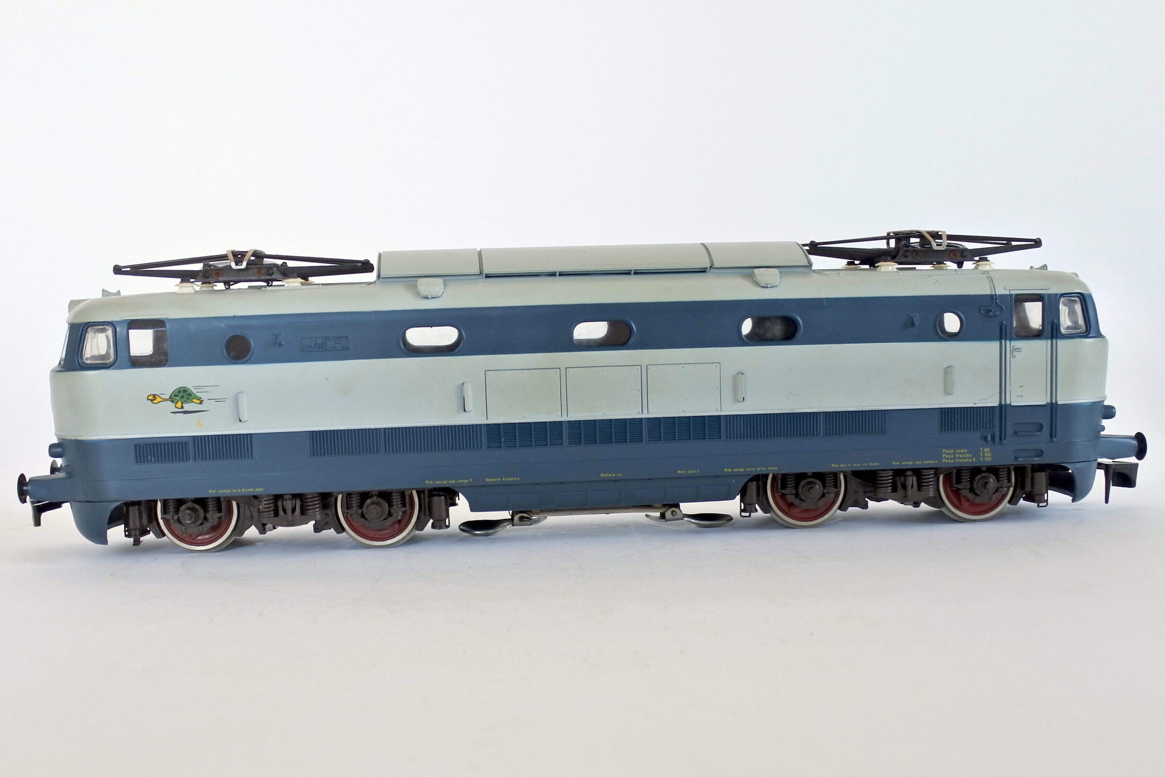 Locomotiva elettrica Rivarossi tartaruga E 444 015 FS scala 0 con scatola - 7