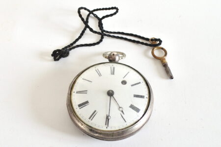 Orologio da tasca a ribaltina con cassa in argento Antoine Achard Geneve