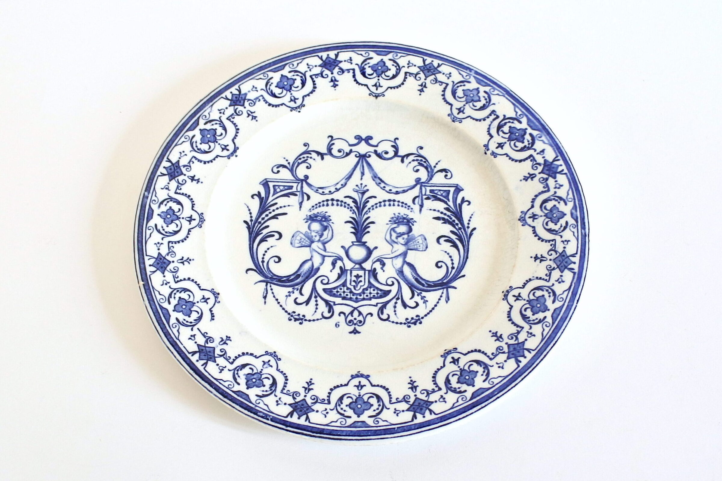6 piatti in ceramica con angeli di Jules Vieillard a Bordeaux - 10
