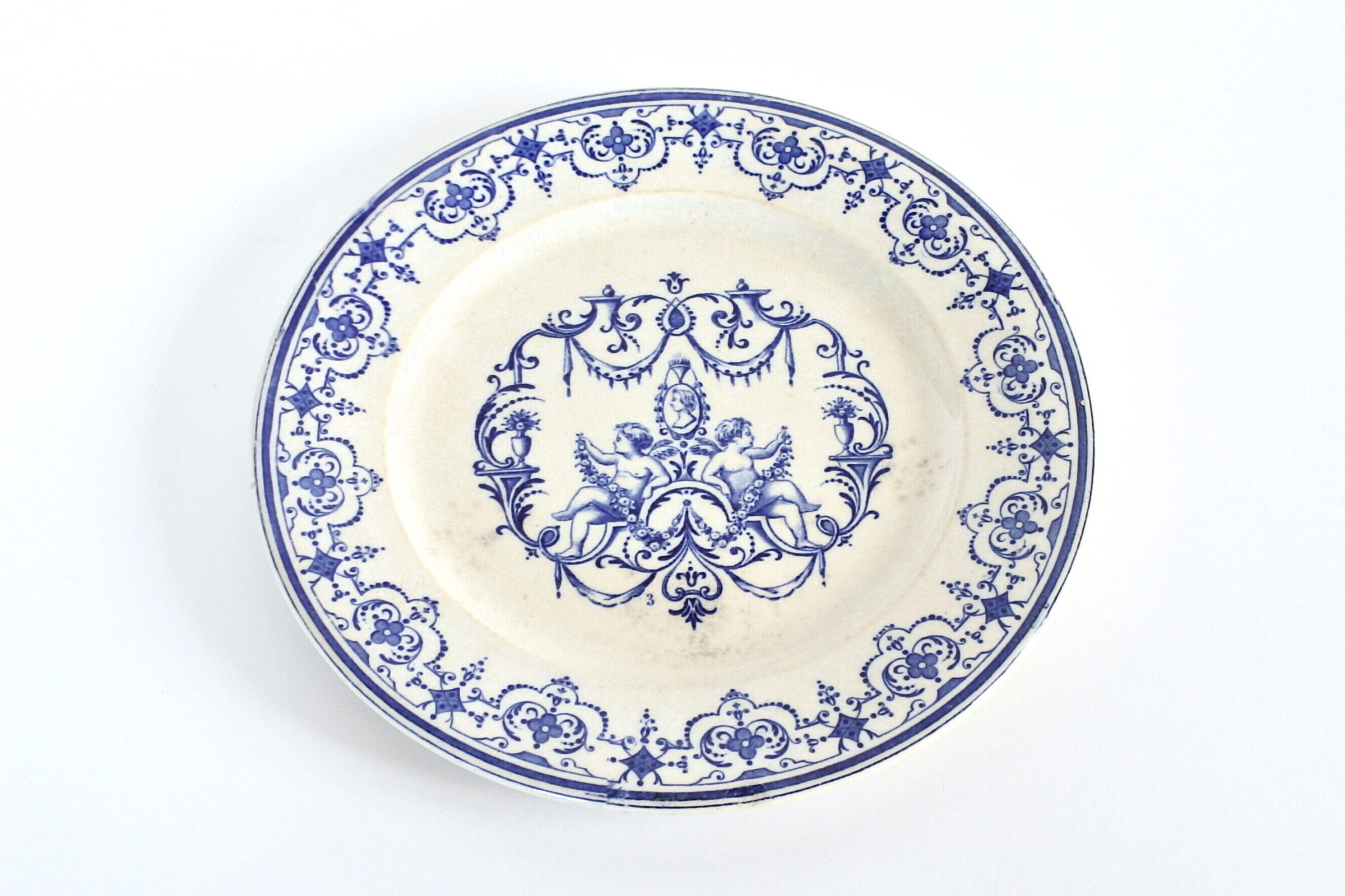 6 piatti in ceramica con angeli di Jules Vieillard a Bordeaux - 2