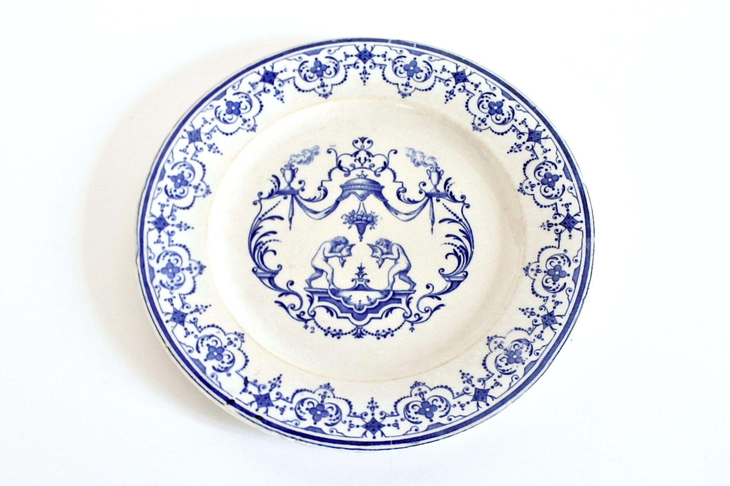 6 piatti in ceramica con angeli di Jules Vieillard a Bordeaux - 8