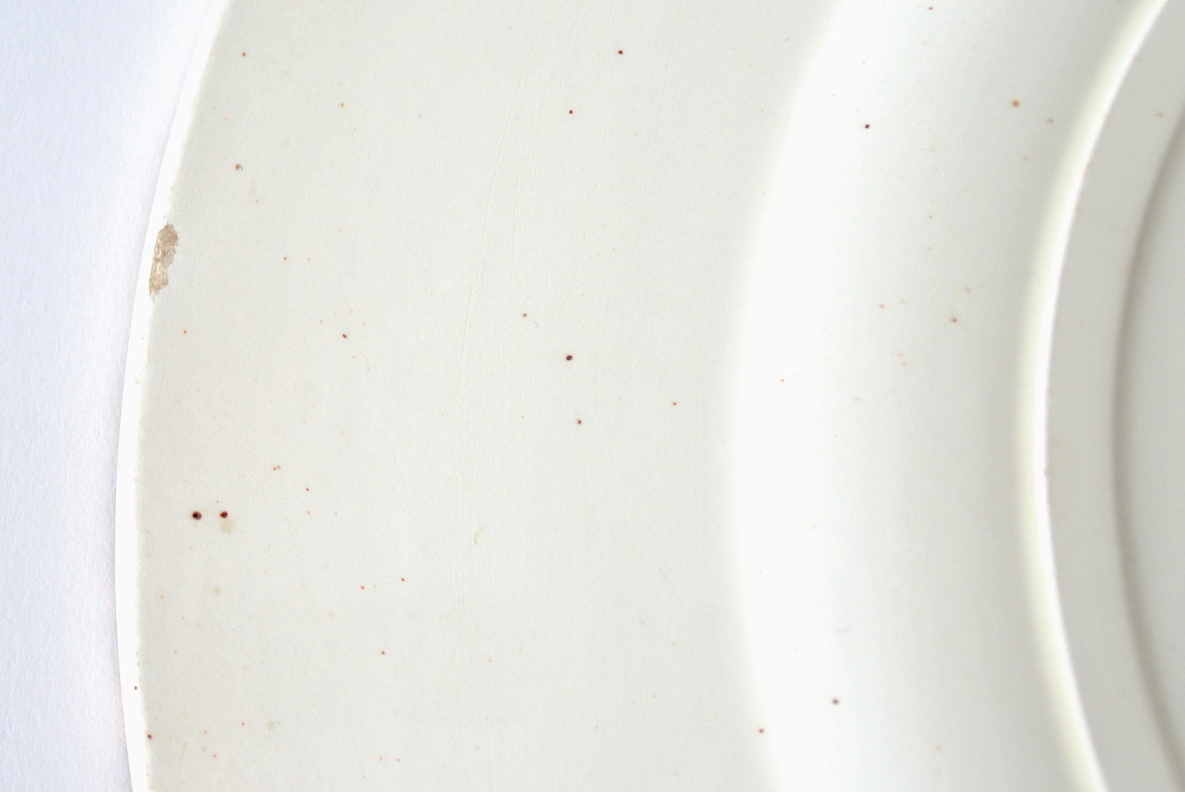 6 piatti da frutta in ceramica di Salins con decoro floreale su fondo avorio - 4