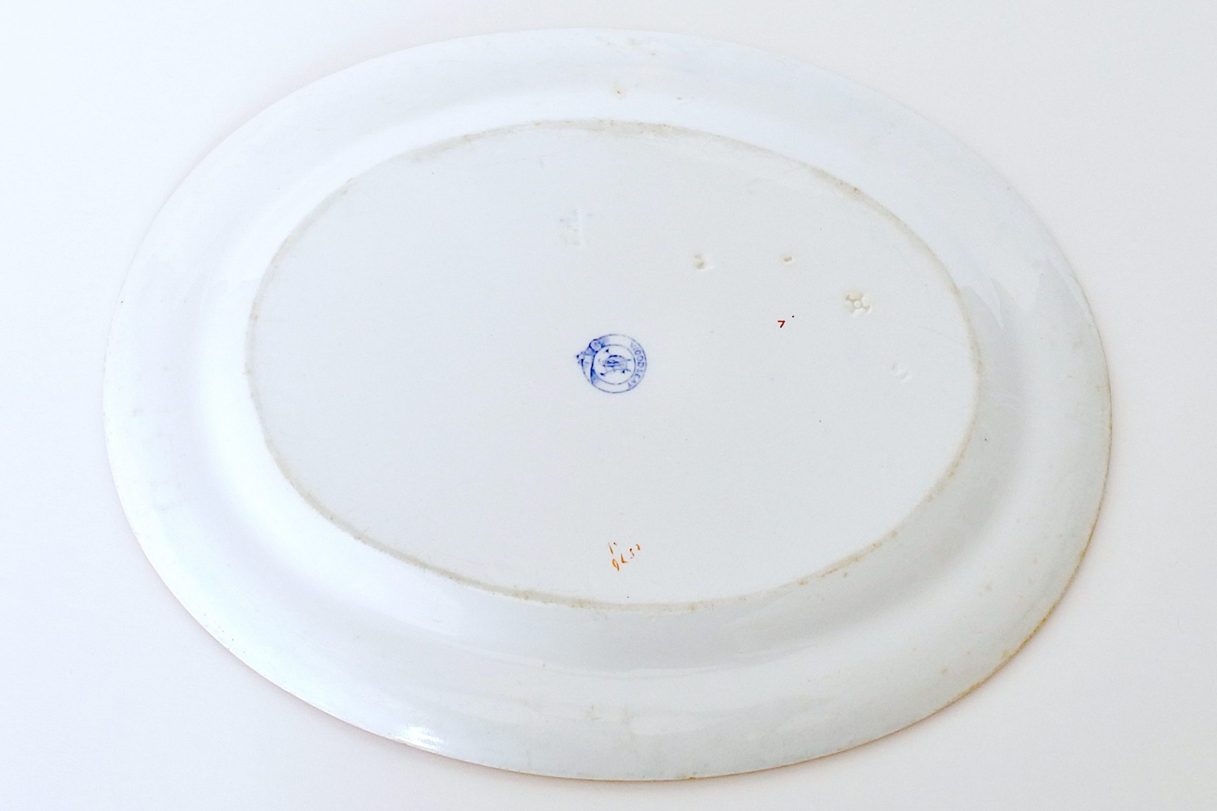 Piatto ovale di servizio in porcellana di Minton decorato a cineseria - 2