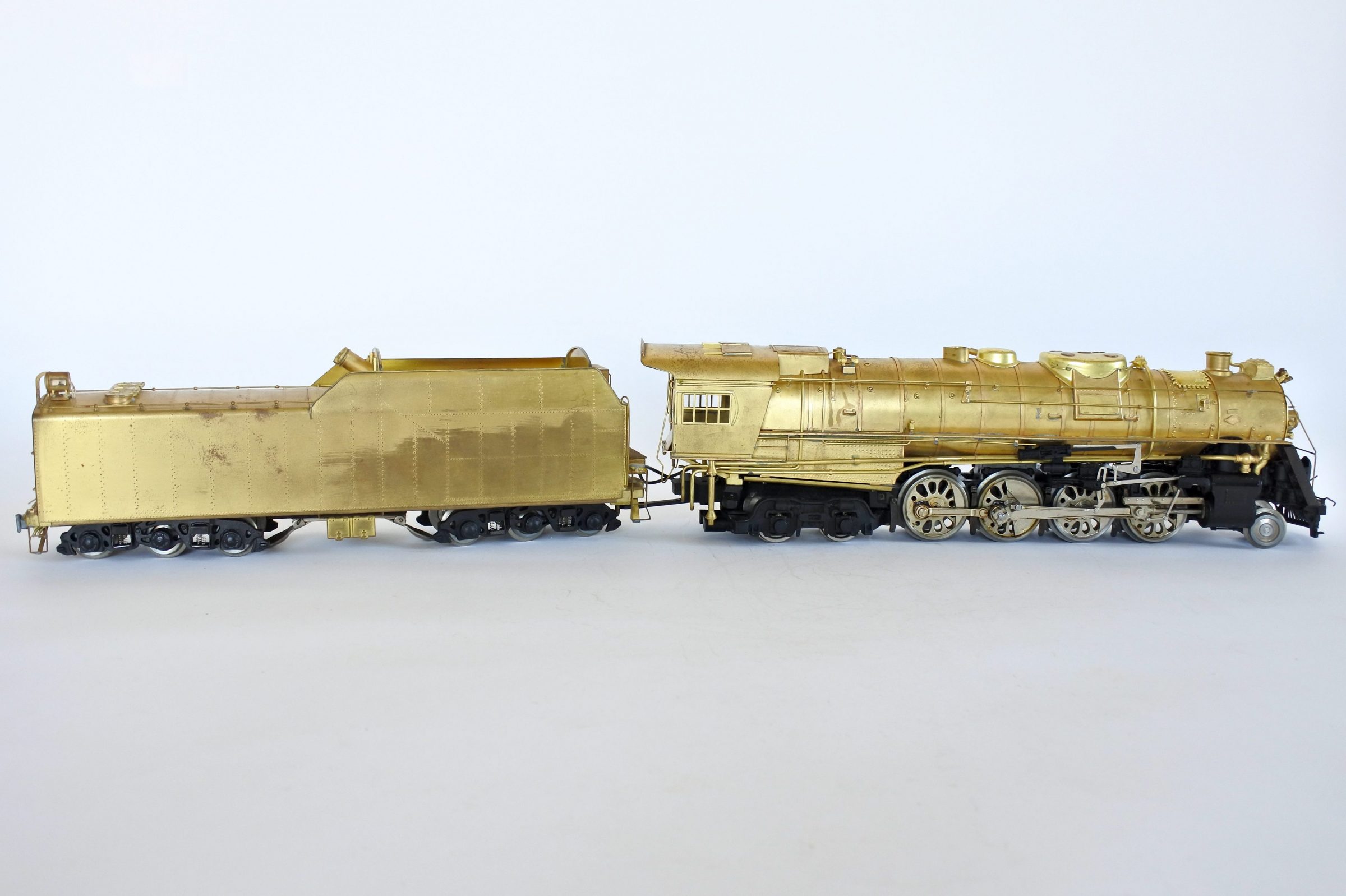 Locomotiva a vapore in ottone con tender KTM 2-8-4 Berkshire scala 0 - 3