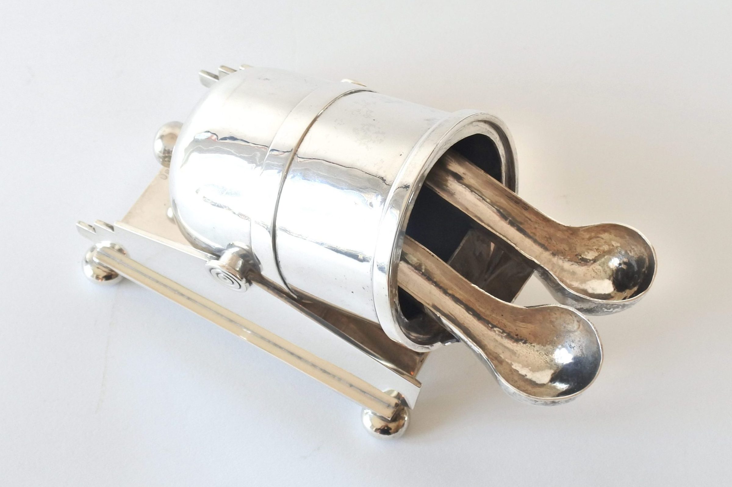 Portapipe in silver plate a forma di bombarda - 5