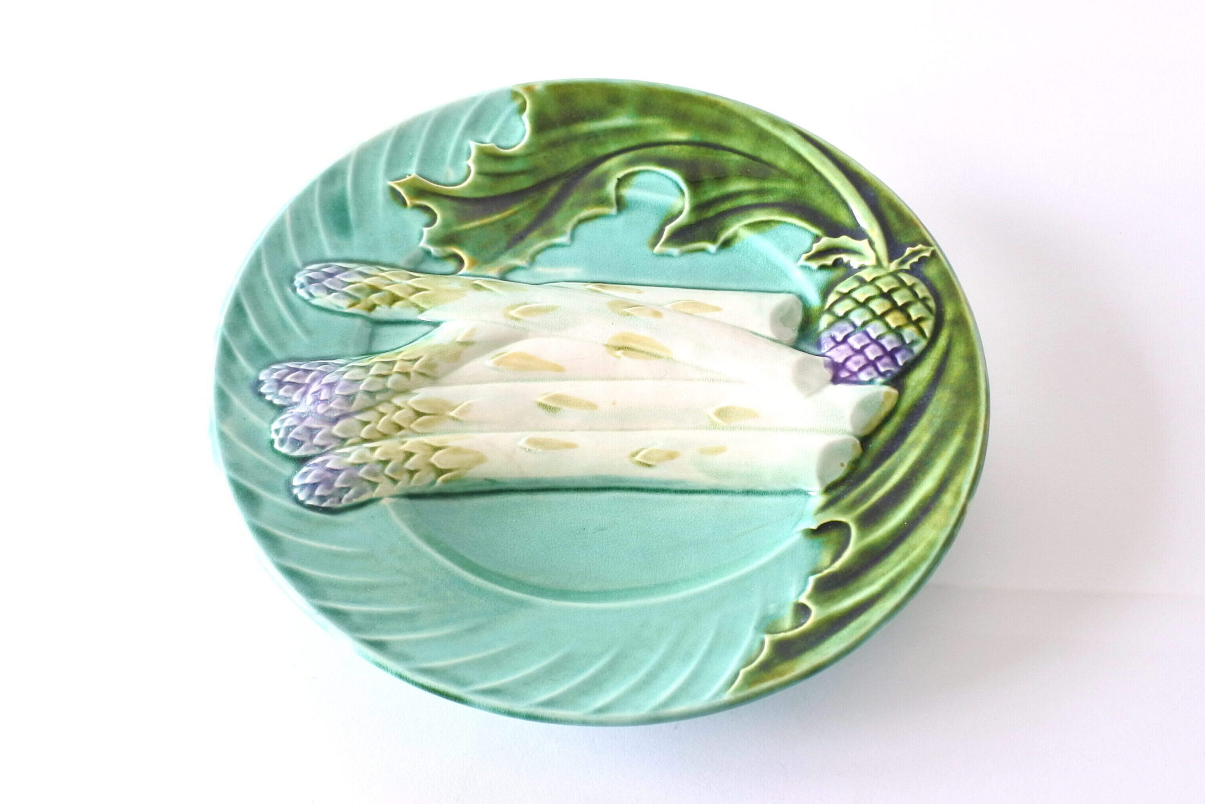 Piatto in ceramica barbotine per asparagi - Manifattura Salins