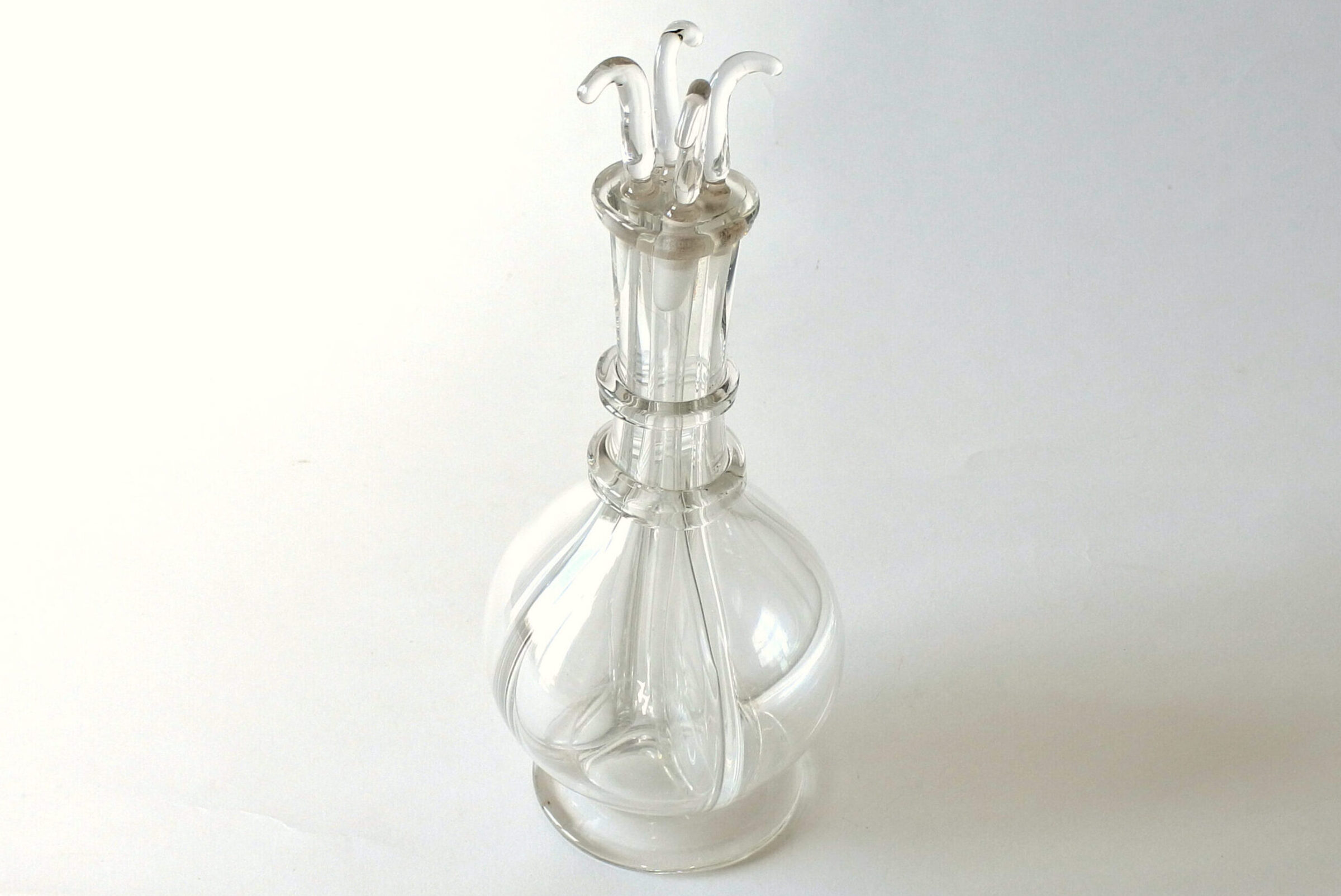 Bottiglia decanter in vetro soffiato a 4 scomparti per effetto cromatico - 4