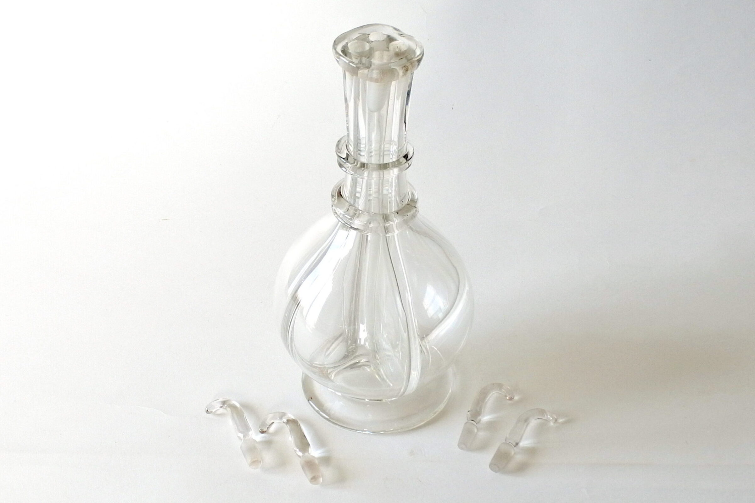 Bottiglia decanter in vetro soffiato a 4 scomparti per effetto cromatico - 5