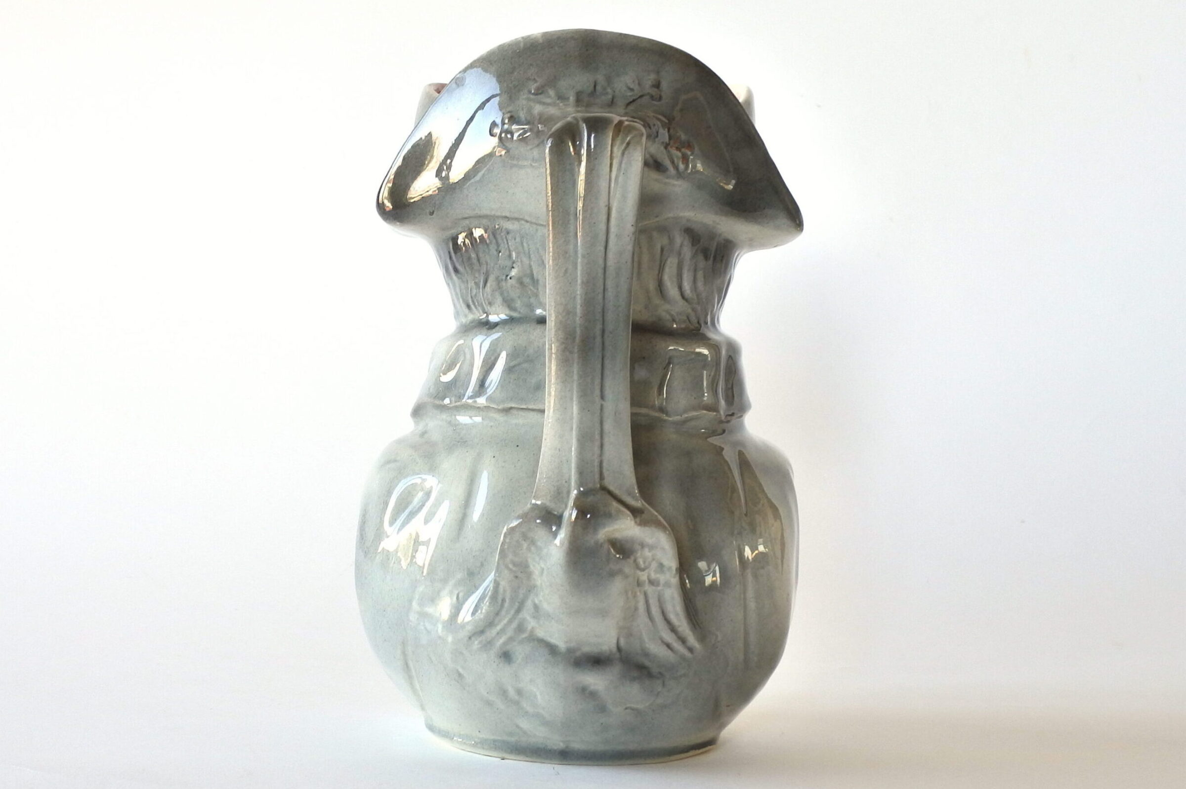 Brocca in ceramica barbotine rappresentante busto di Napoleone Bonaparte - 3