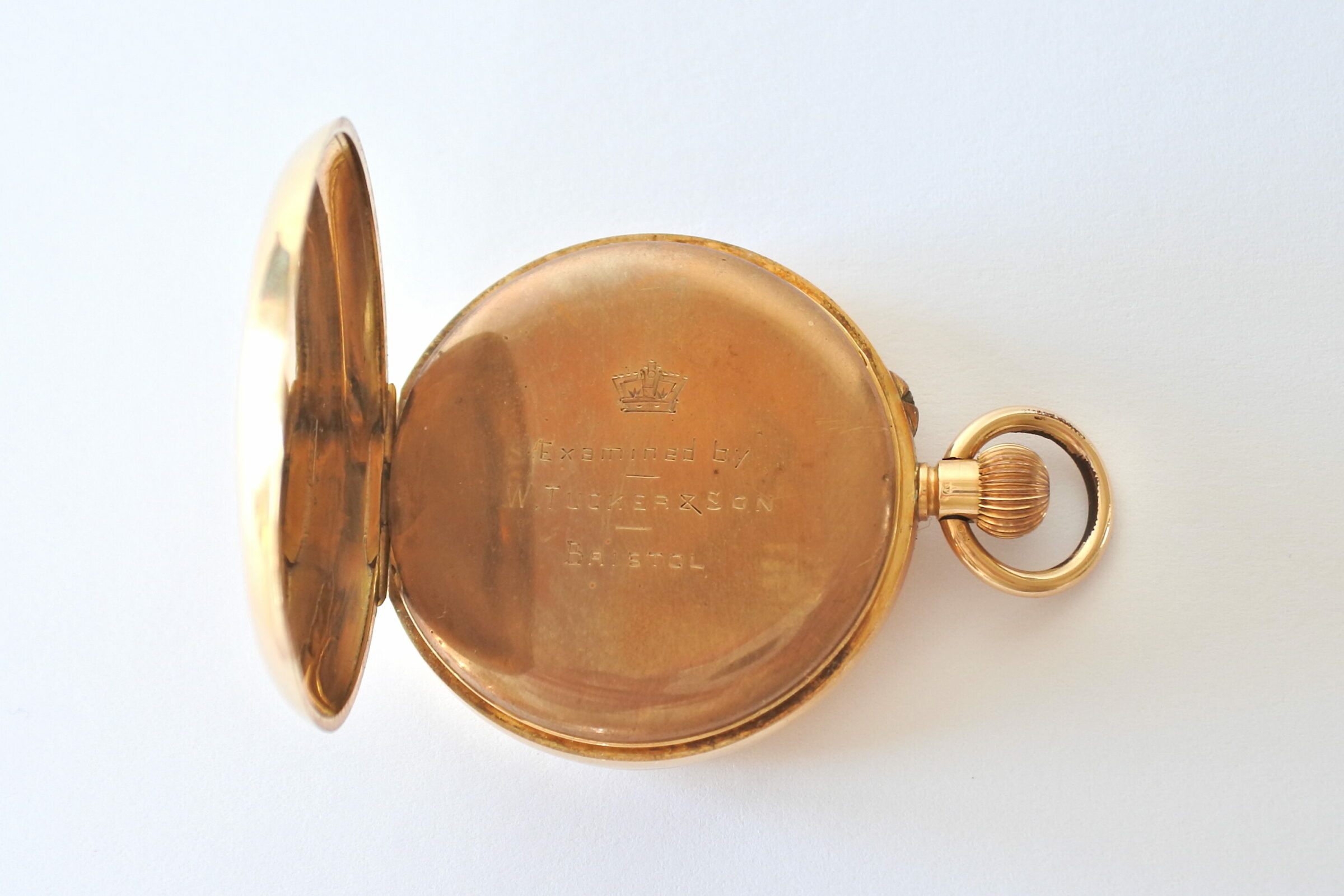 Orologio da tasca in oro 18k e quadrante con decori dorati - 3