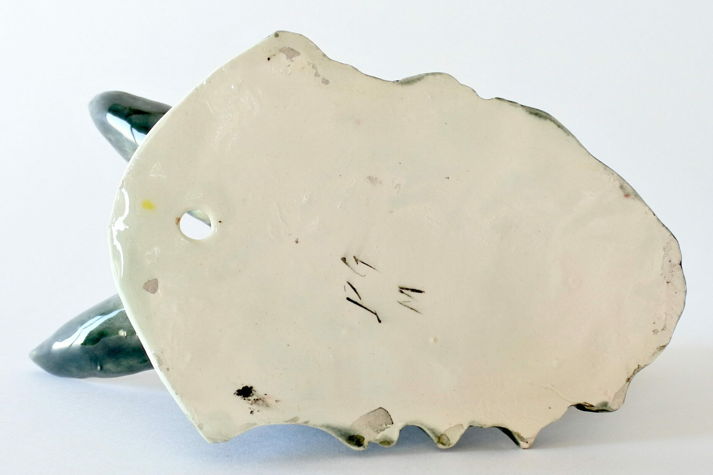 Portafiori da parete in ceramica barbotine a forma di testa di asino - 6