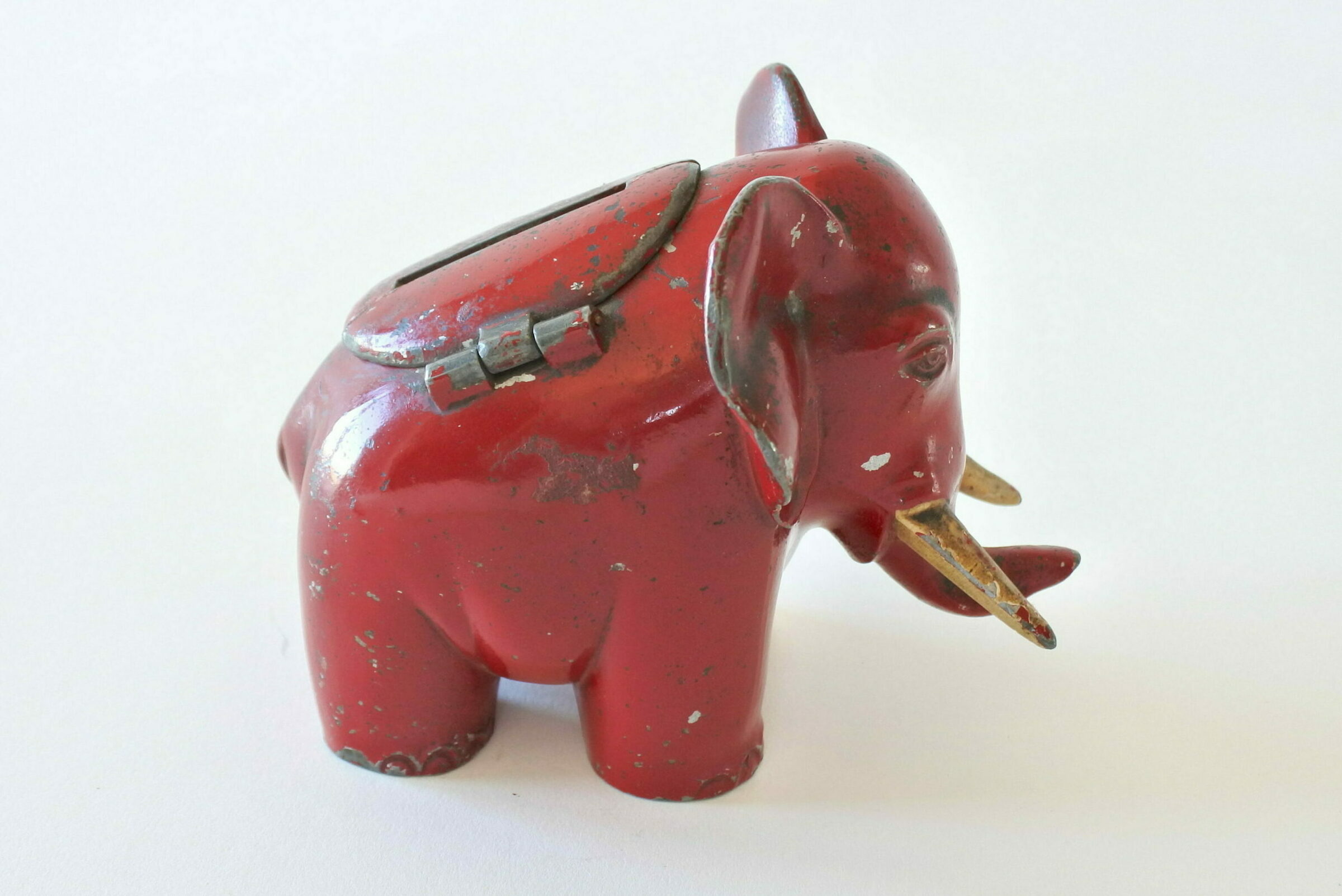 Salvadanaio in metallo a forma di elefante con lucchetto e chiave - 3