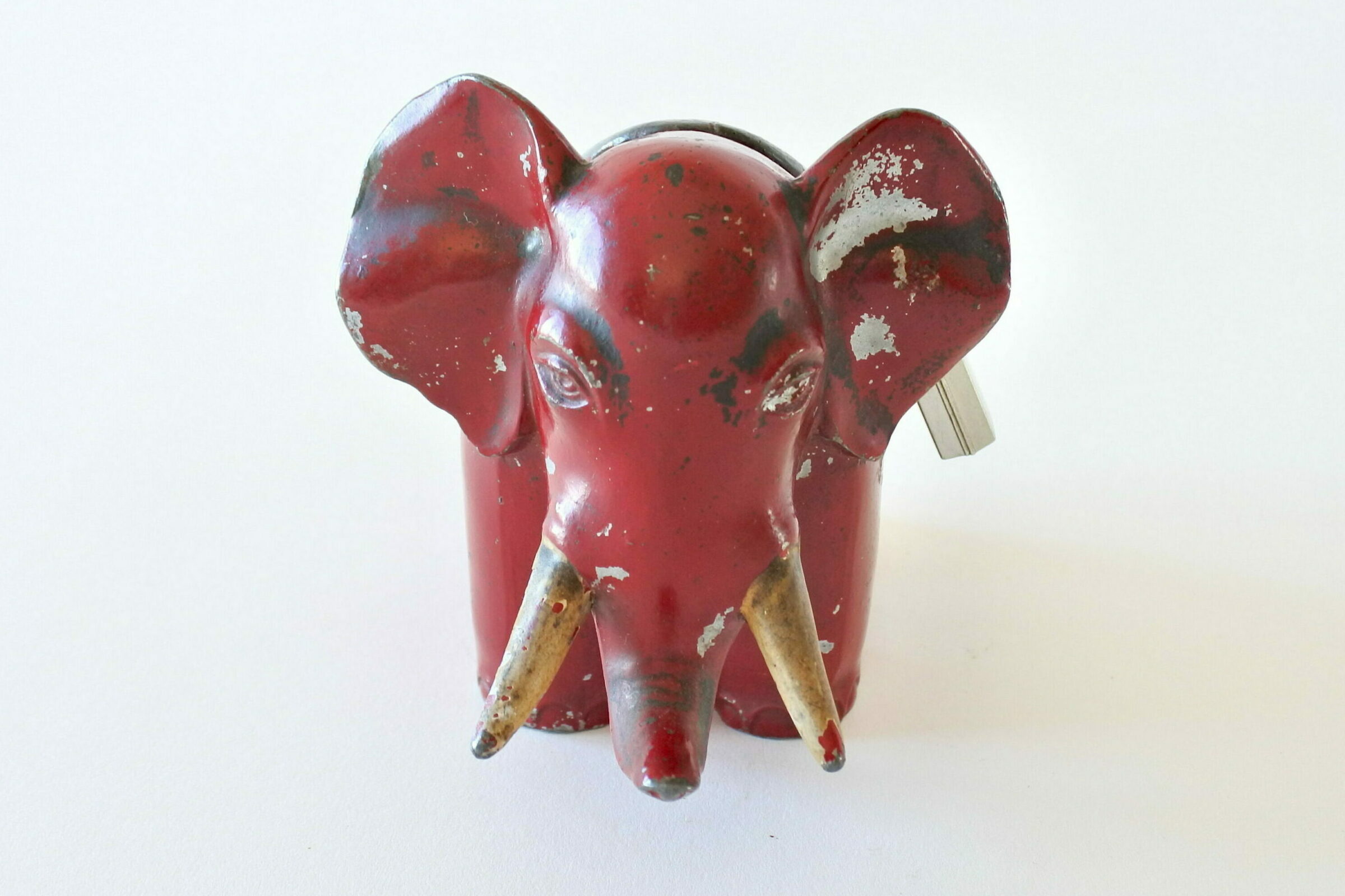 Salvadanaio in metallo a forma di elefante con lucchetto e chiave - 4