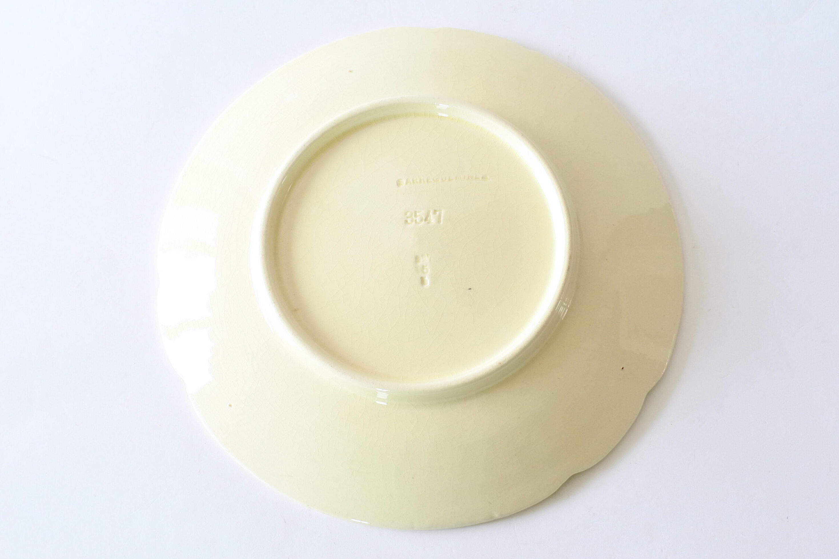 Piatto Sarreguemines in ceramica barbotine decorato con orchidee - 2