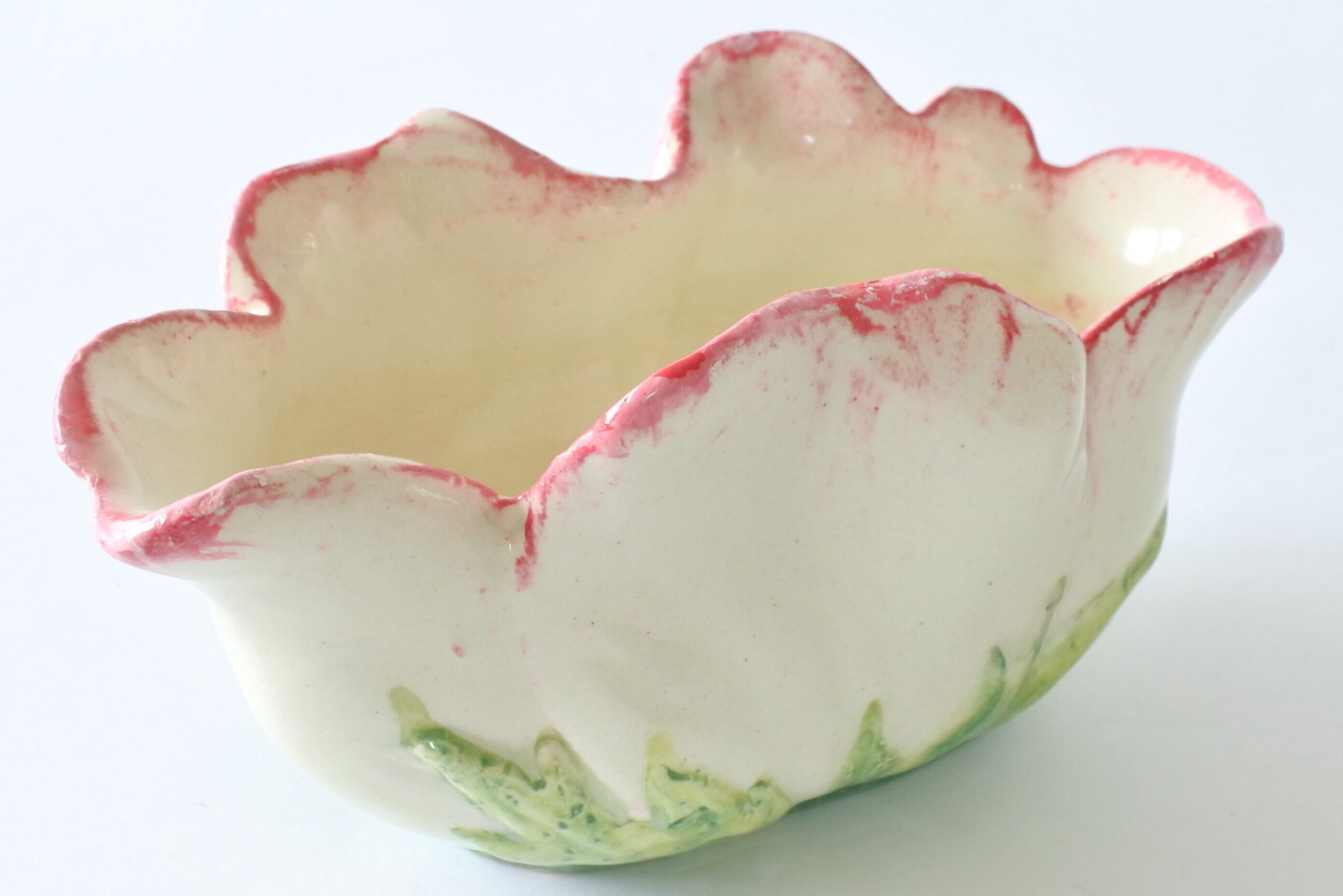 Piccola jardiniere Massier in ceramica barbotine a forma di tulipano - 3