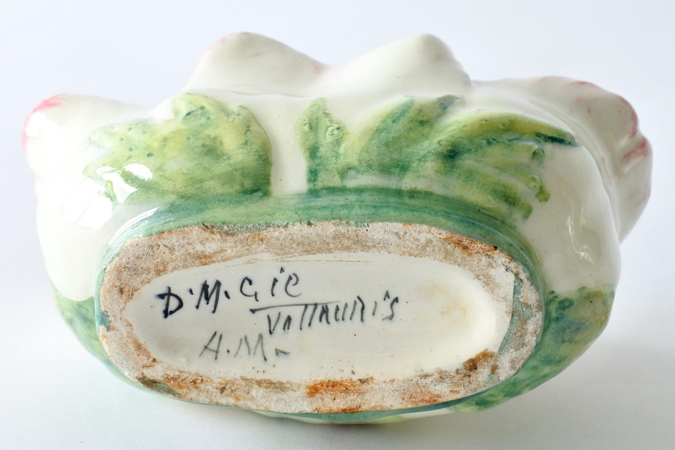 Piccola jardiniere Massier in ceramica barbotine a forma di tulipano - 6
